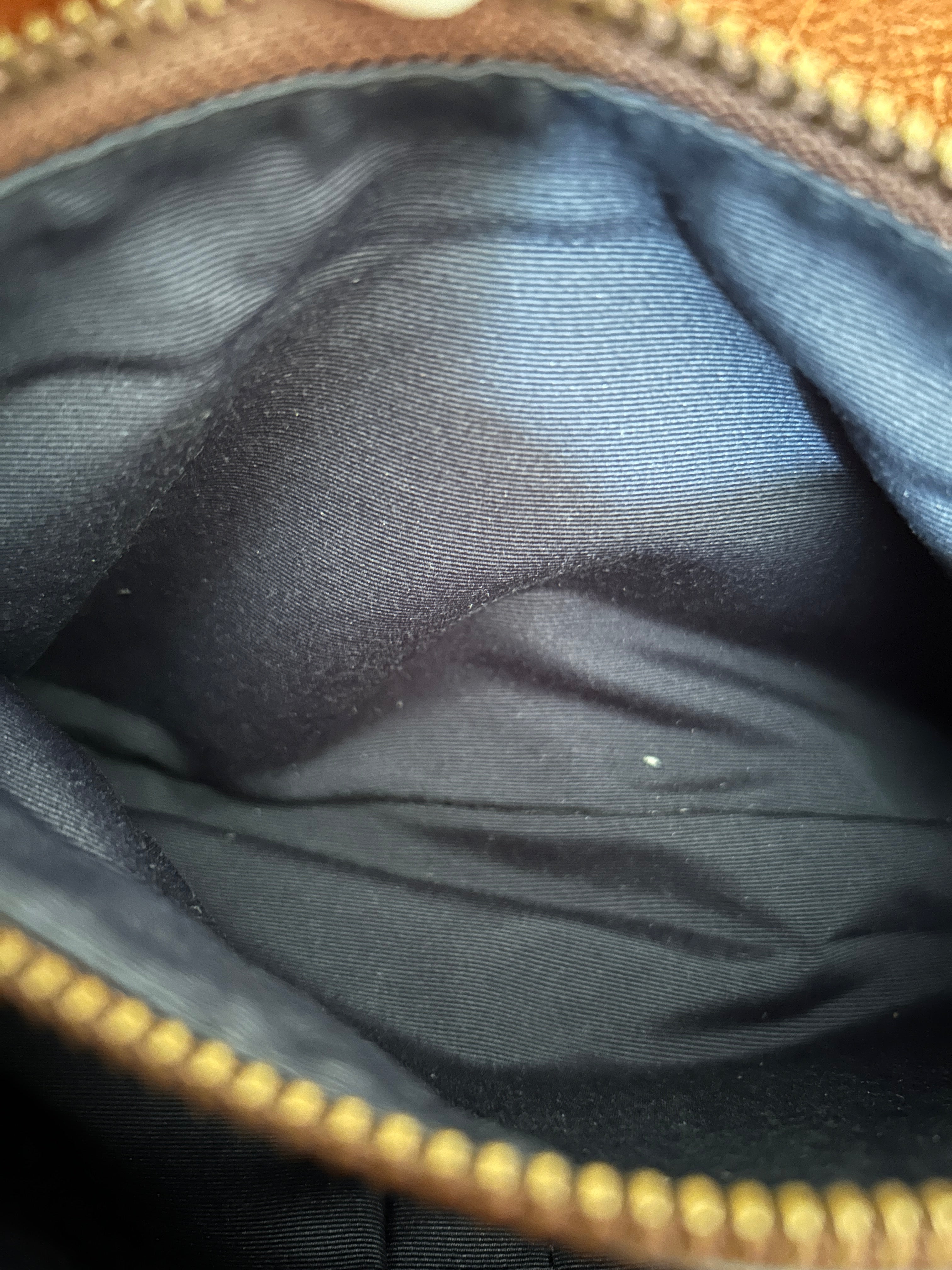 Vintage Coach denim patchwork buckle shoulder bag