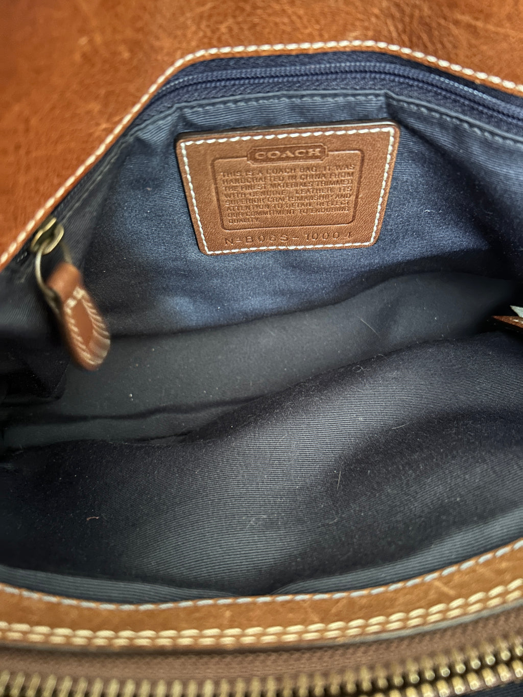 Vintage Coach denim patchwork buckle shoulder bag