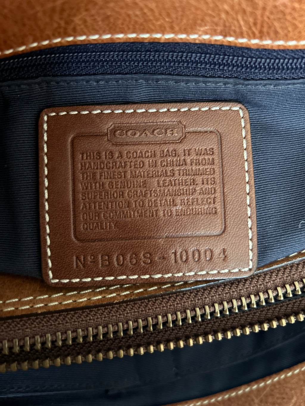 Vintage Coach denim patchwork buckle shoulder bag