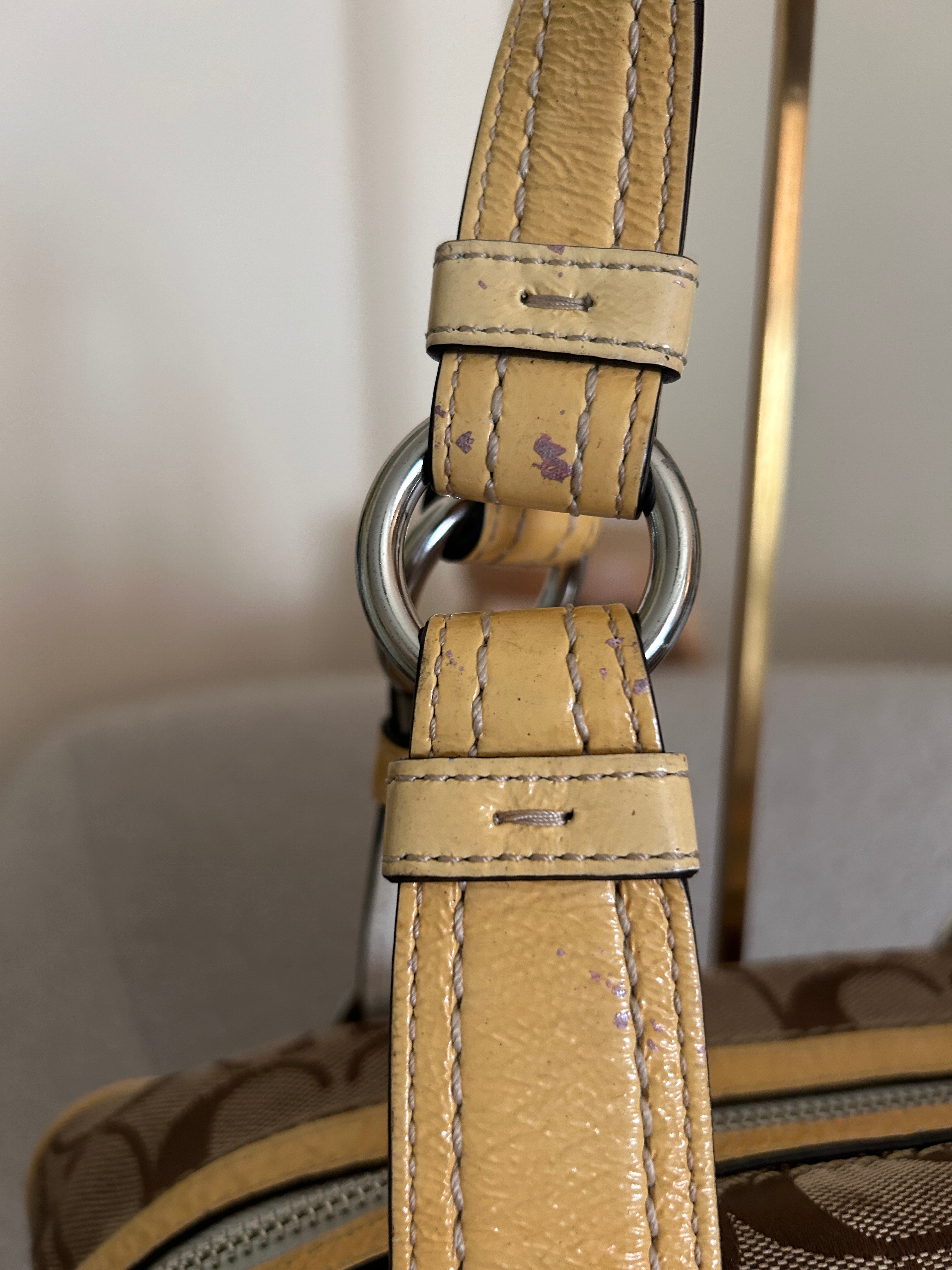 Vintage Coach patchwork Boston shoulder bag