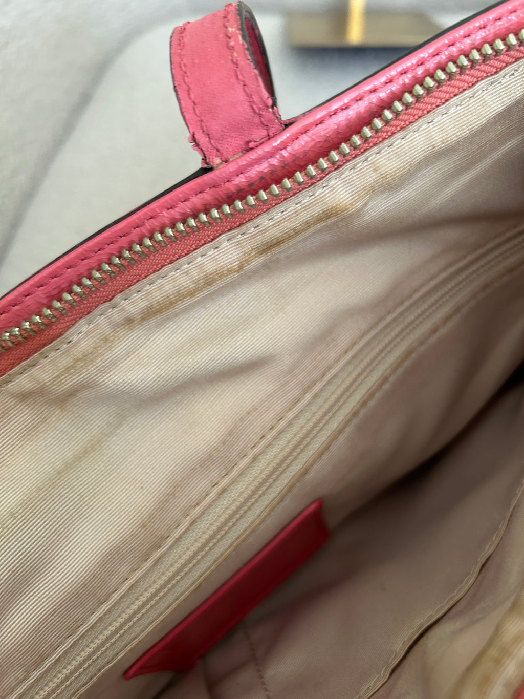 Vintage Coach pink stripe mini tote bag