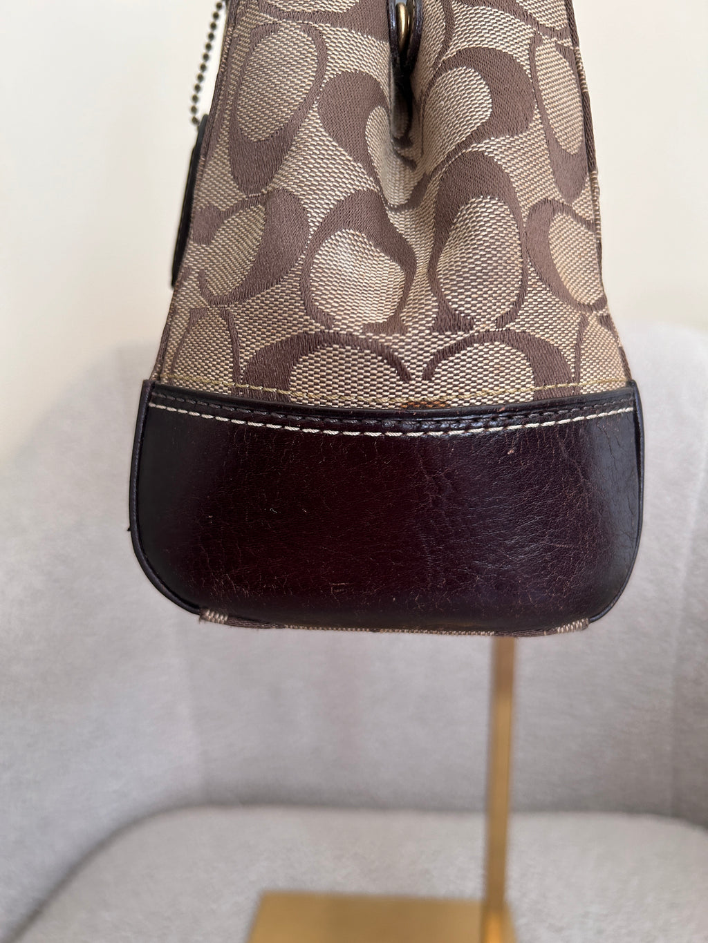 Vintage Coach Hampton dark brown shoulder bag