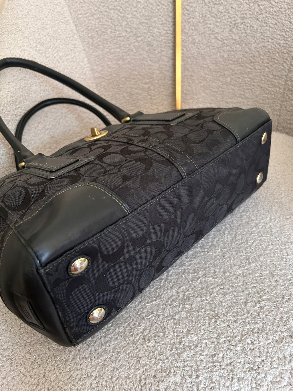 Vintage Coach Hampton black shoulder bag