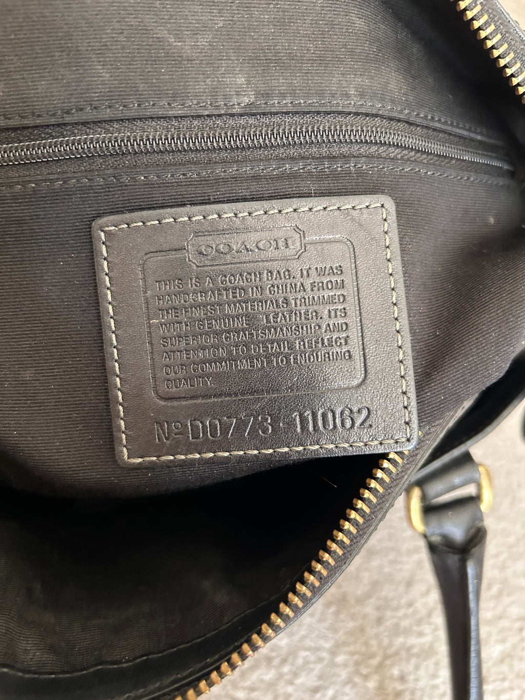 Vintage Coach Hampton black shoulder bag