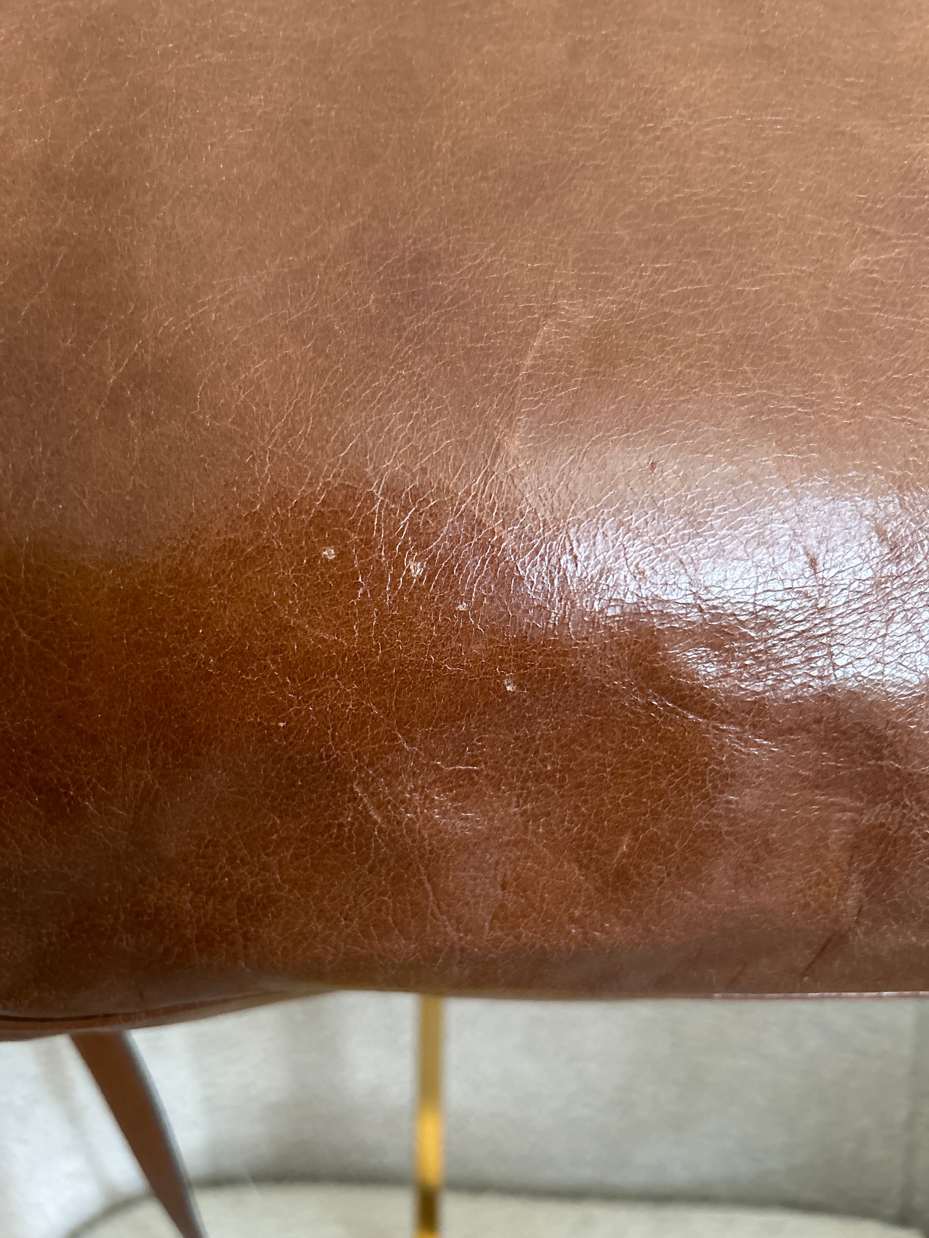 Vintage Miu Miu Vitello shine tan leather handbag