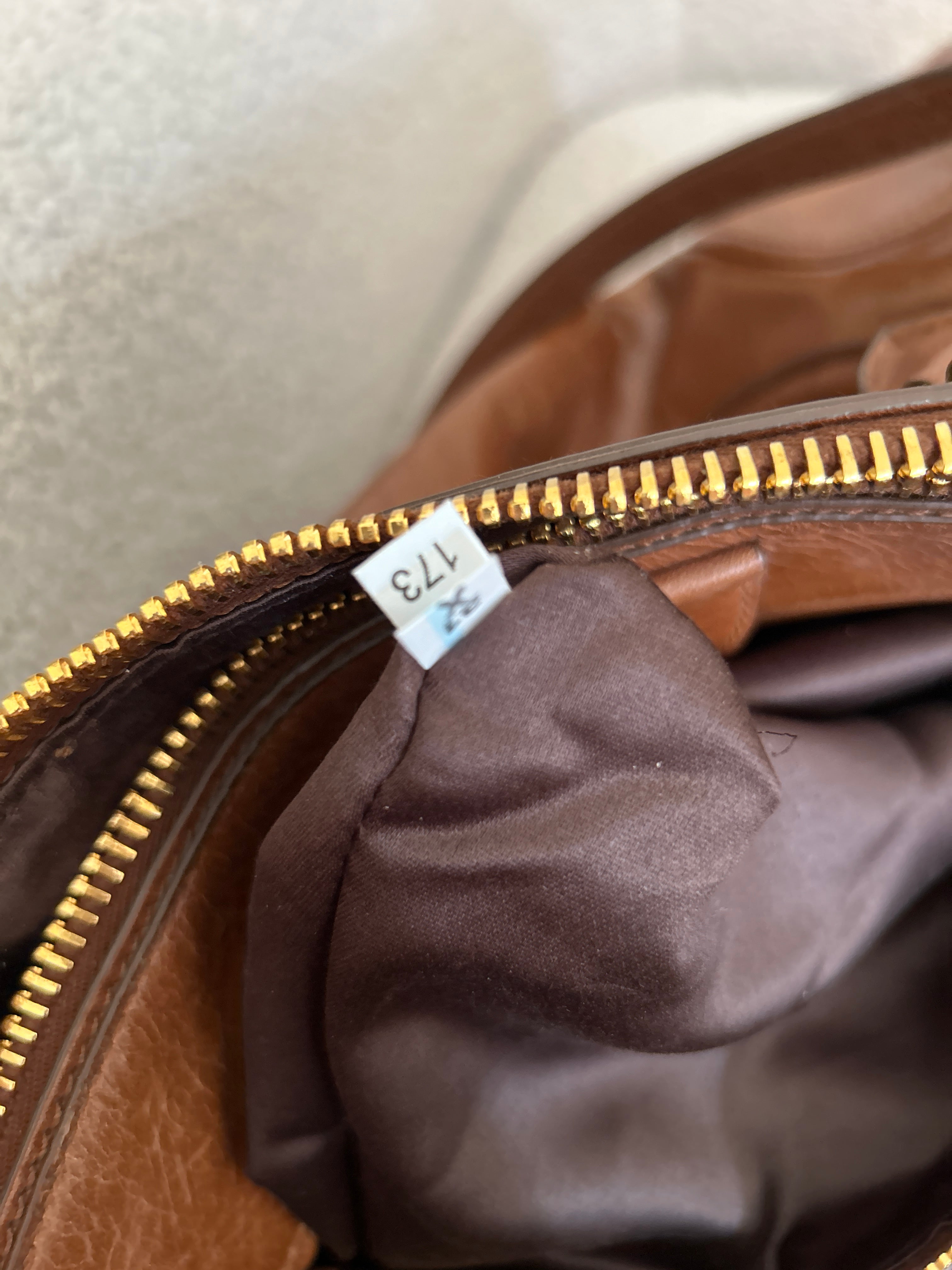 Vintage Miu Miu Vitello shine tan leather handbag