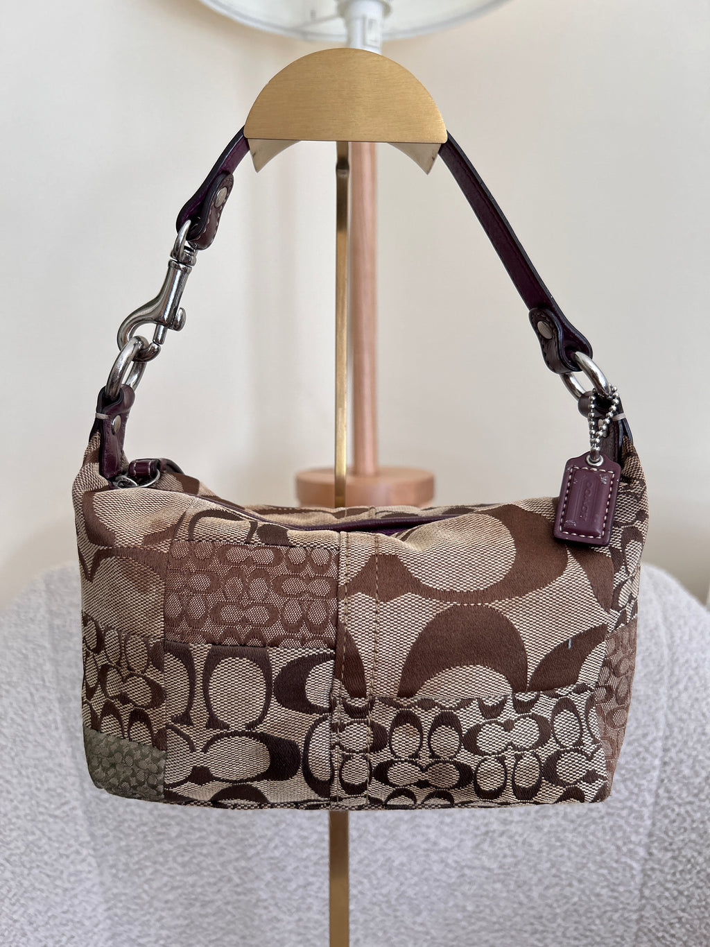 Vintage Coach patchwork mini handbag