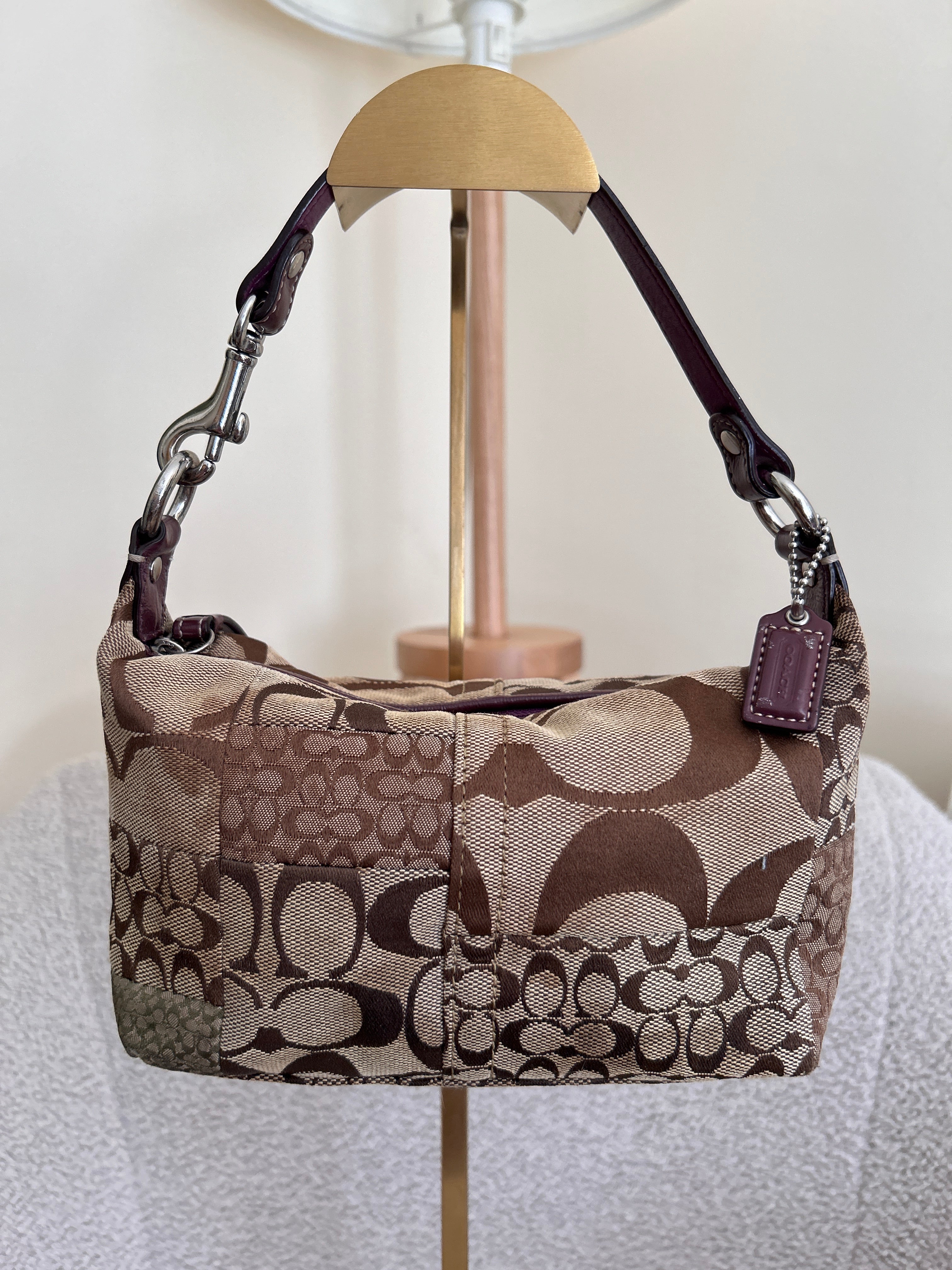 Vintage Coach patchwork mini handbag