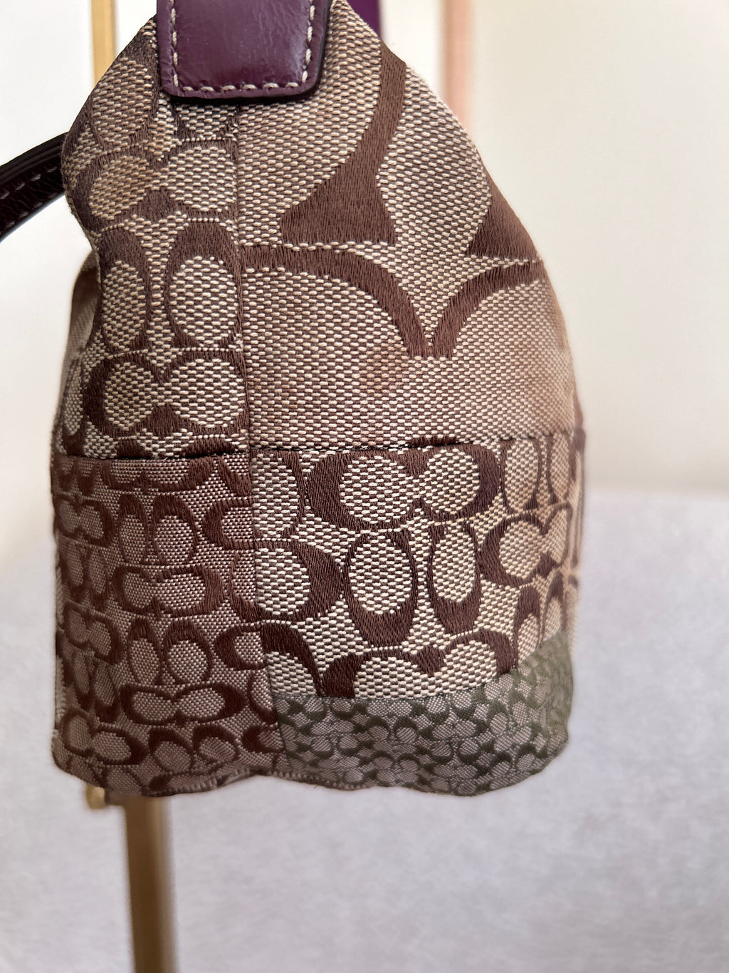 Vintage Coach patchwork mini handbag