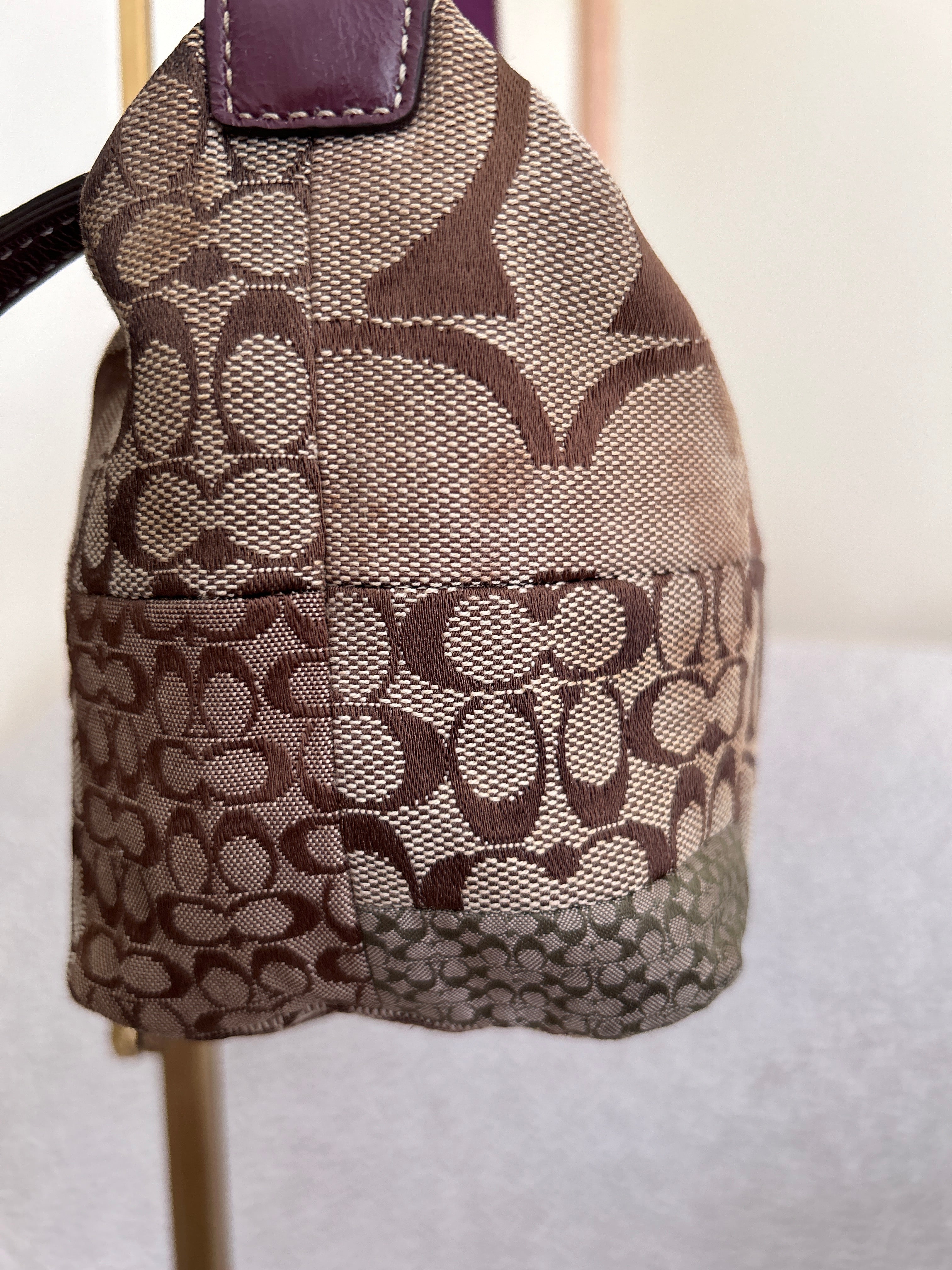 Vintage Coach patchwork mini handbag