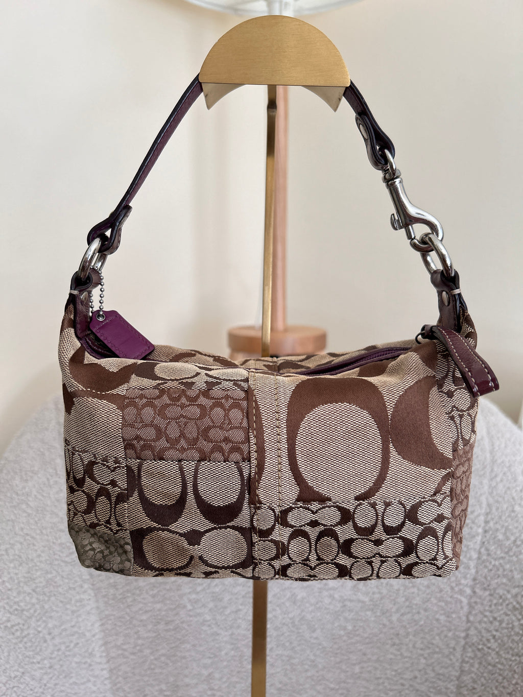 Vintage Coach patchwork mini handbag