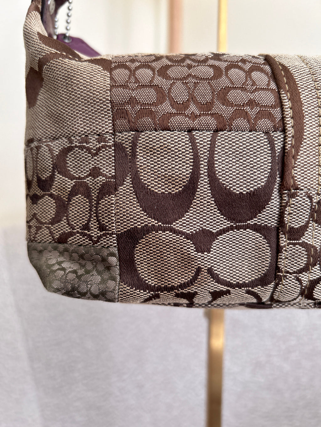 Vintage Coach patchwork mini handbag