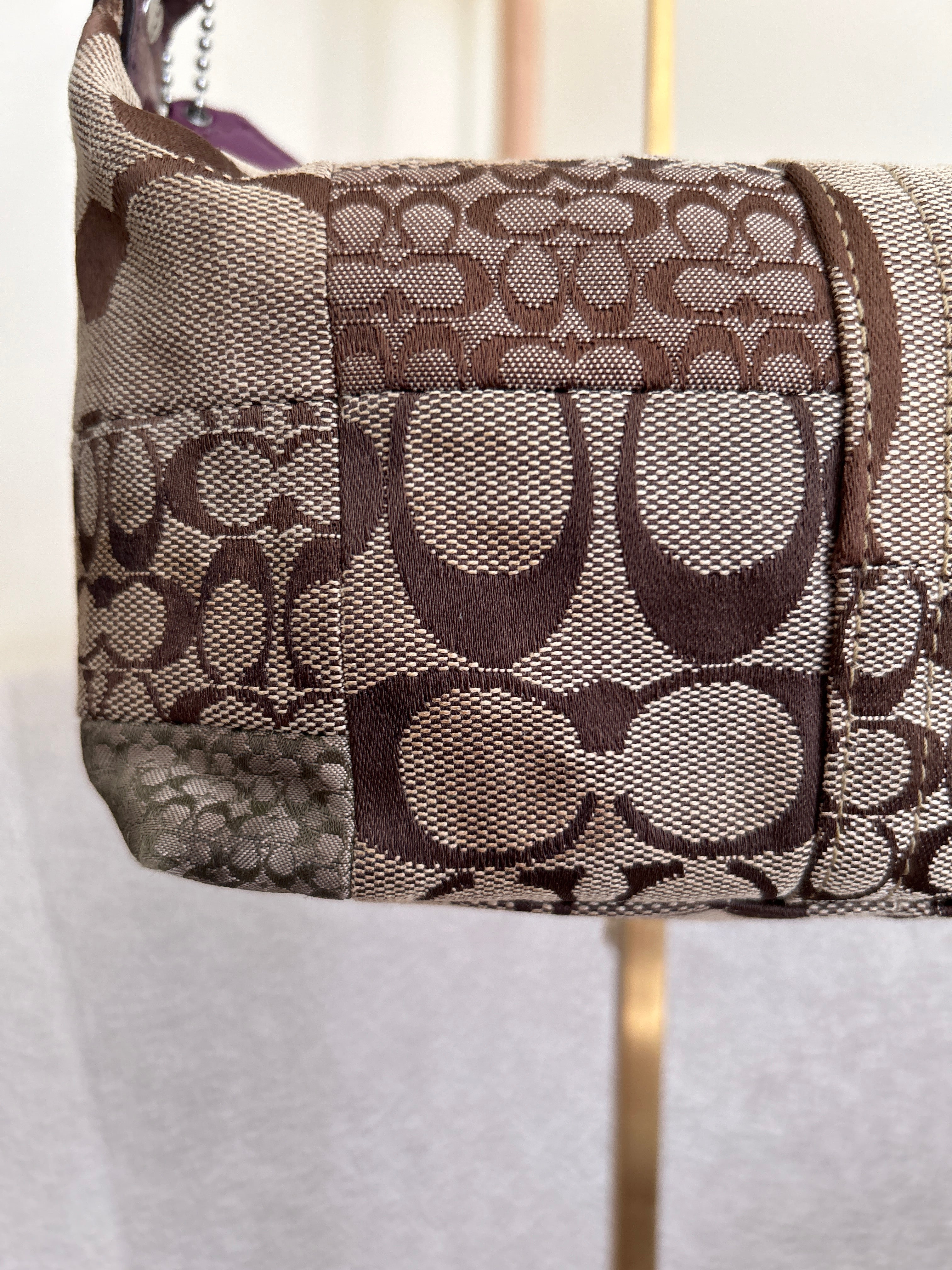 Vintage Coach patchwork mini handbag