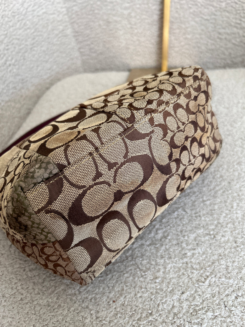 Vintage Coach patchwork mini handbag