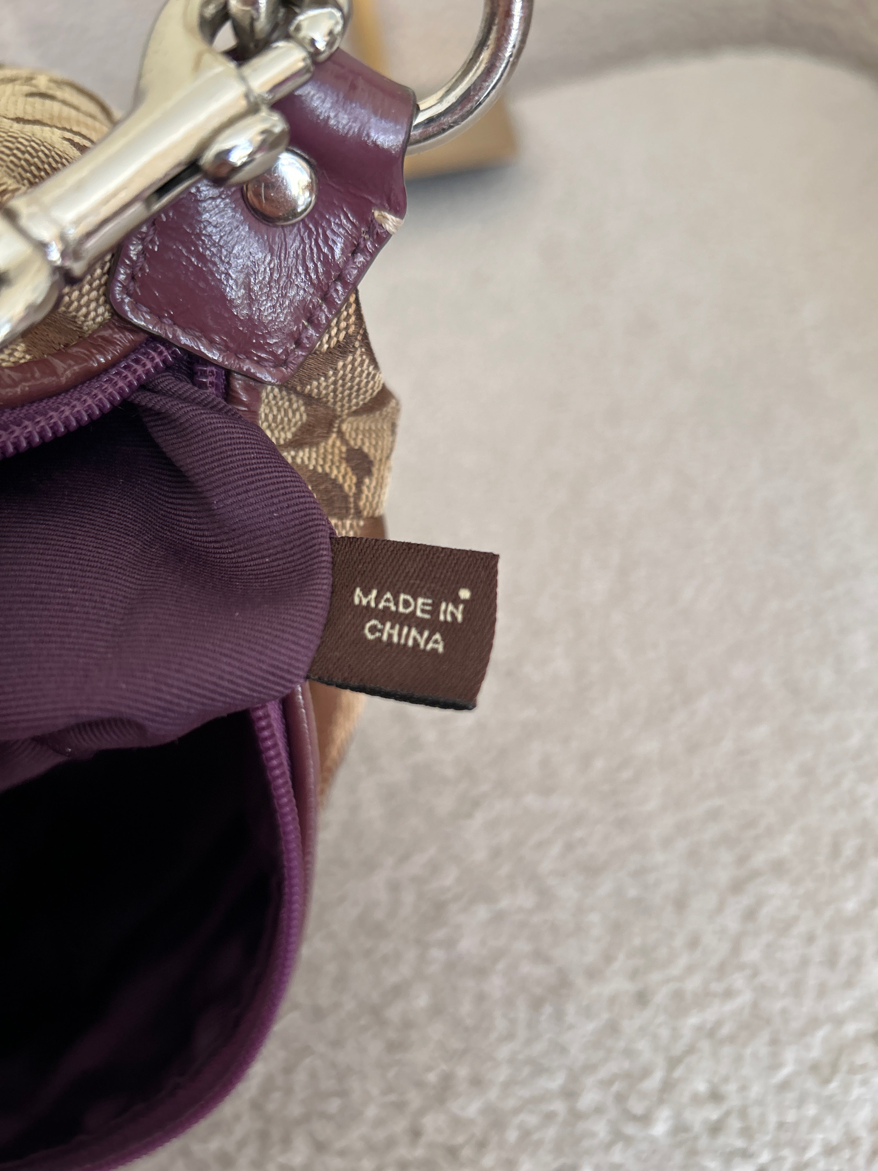 Vintage Coach patchwork mini handbag