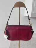 Vintage Coach red leather mini Zoe handbag