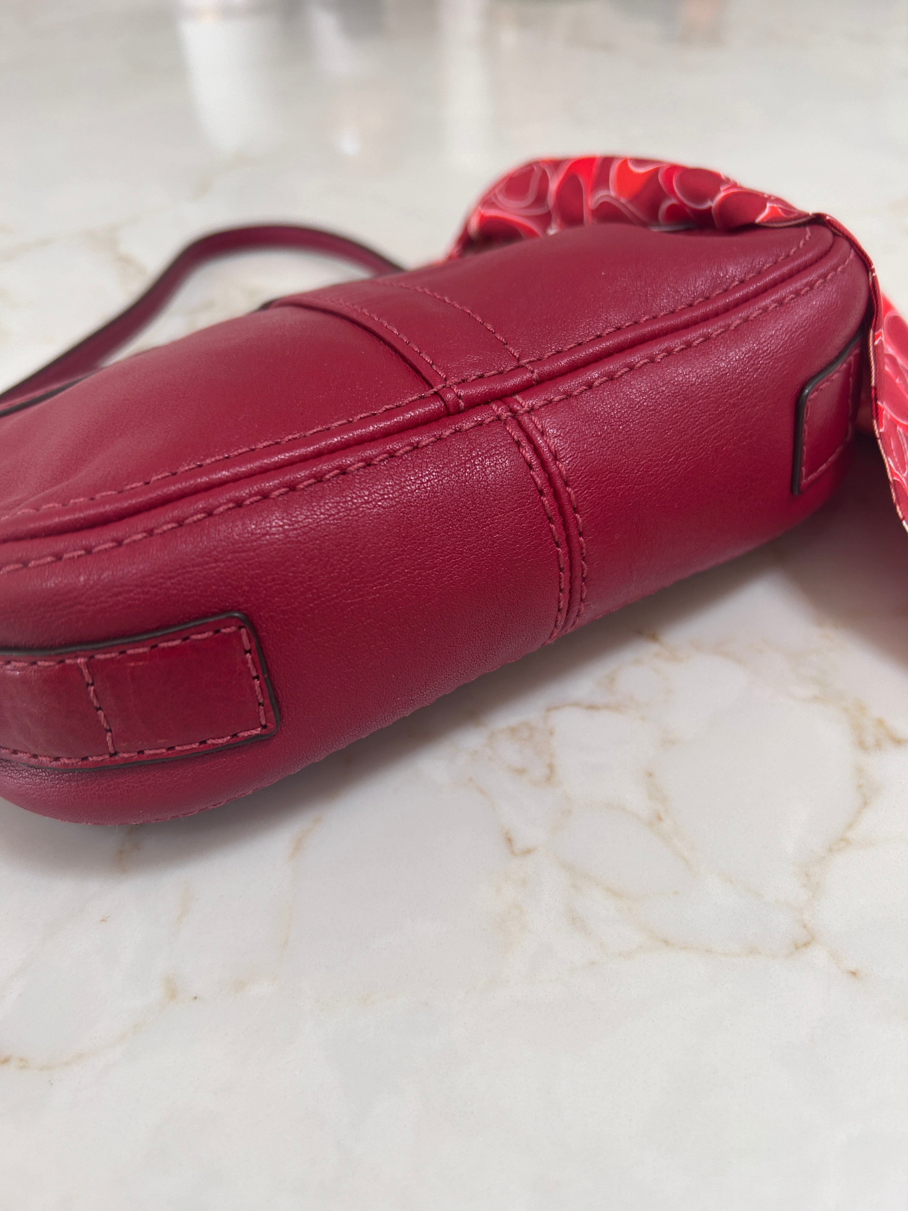 Vintage Coach red leather mini Zoe handbag