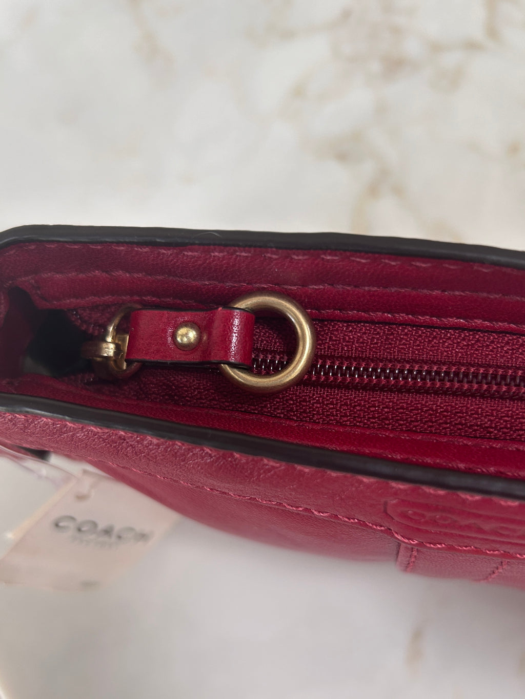 Vintage Coach red leather mini Zoe handbag