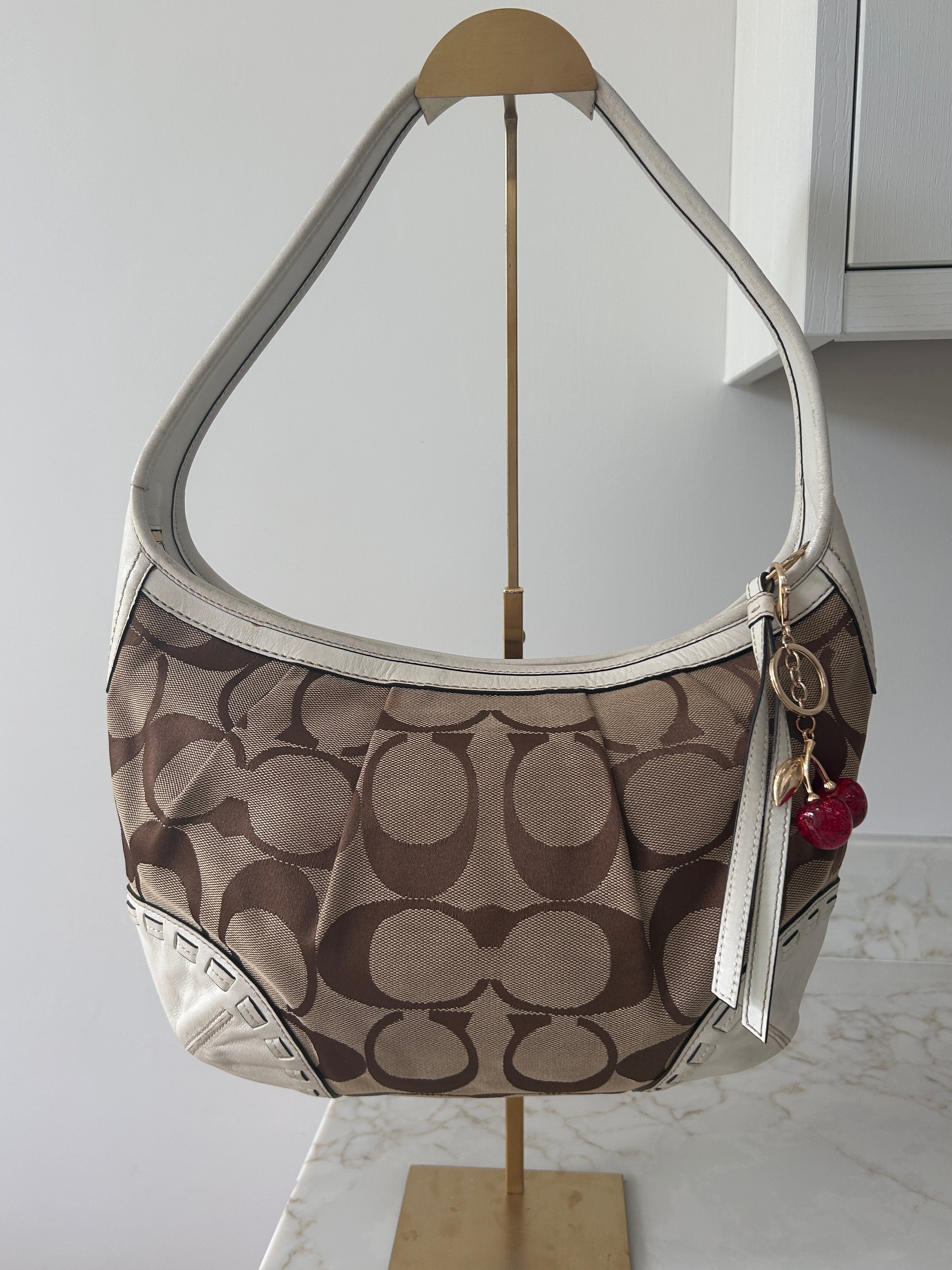 Vintage Coach Ergo pleated shoulder bag