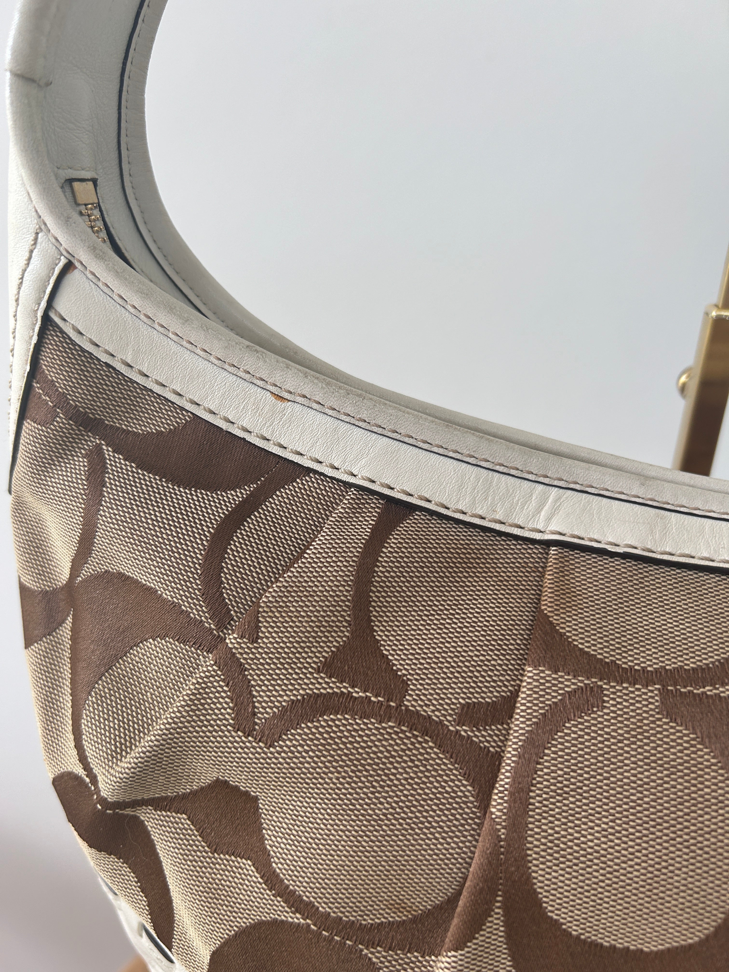 Vintage Coach Ergo pleated shoulder bag