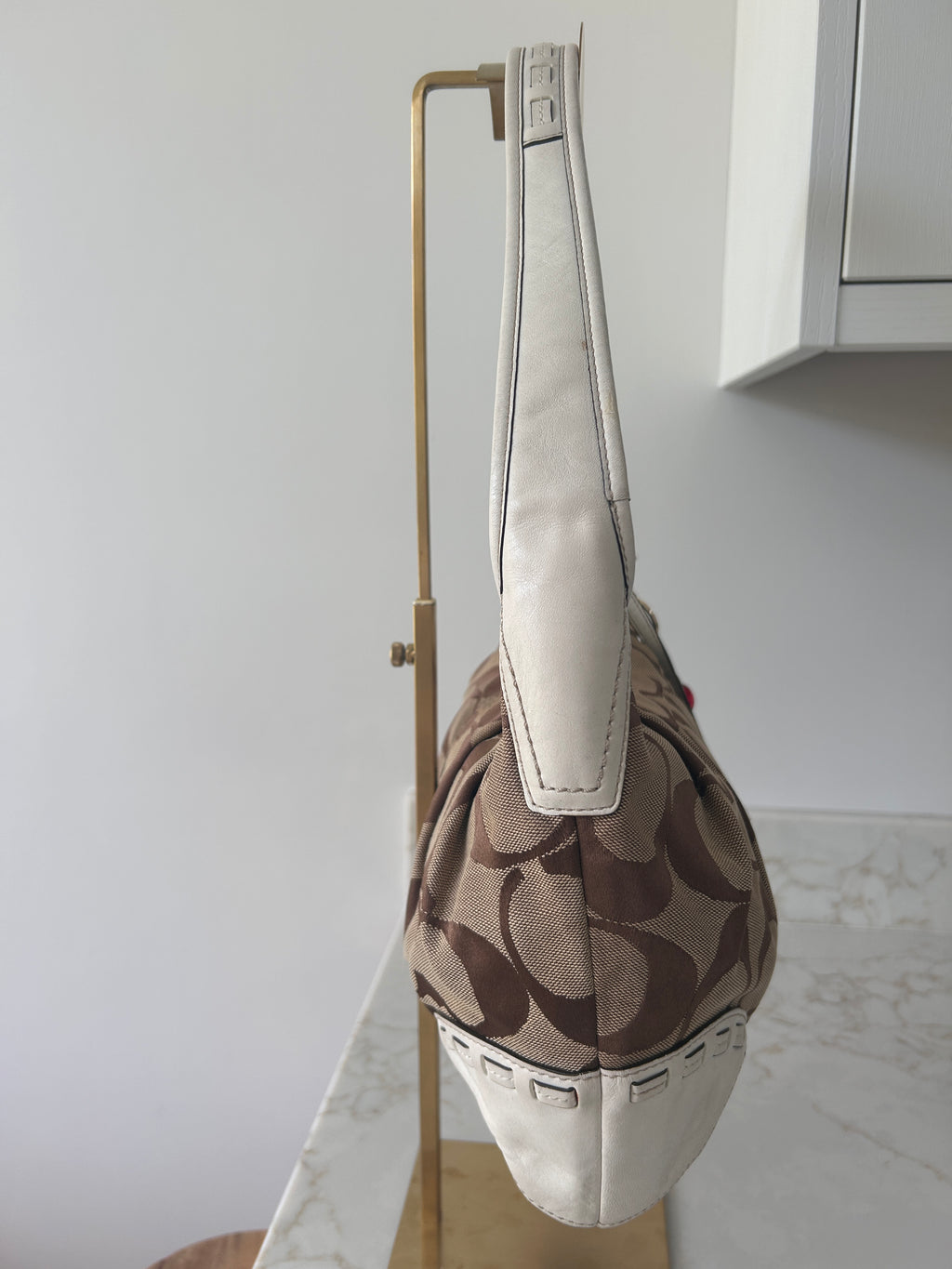Vintage Coach Ergo pleated shoulder bag