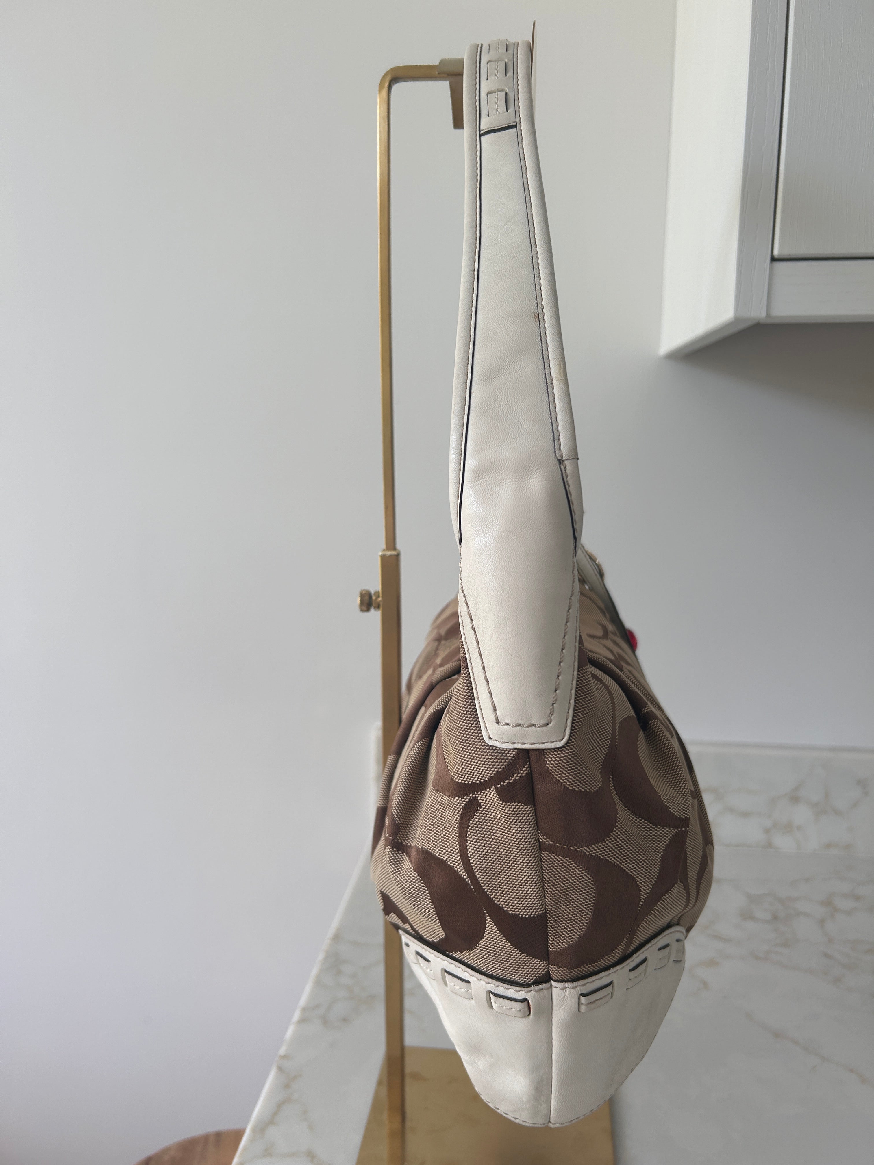 Vintage Coach Ergo pleated shoulder bag
