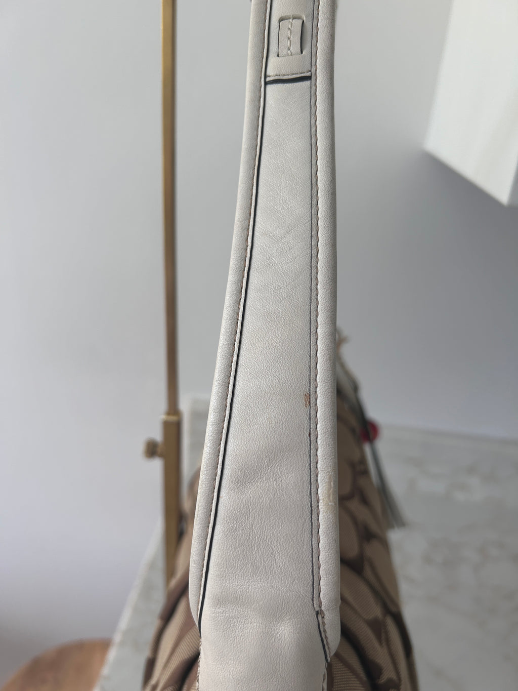 Vintage Coach Ergo pleated shoulder bag