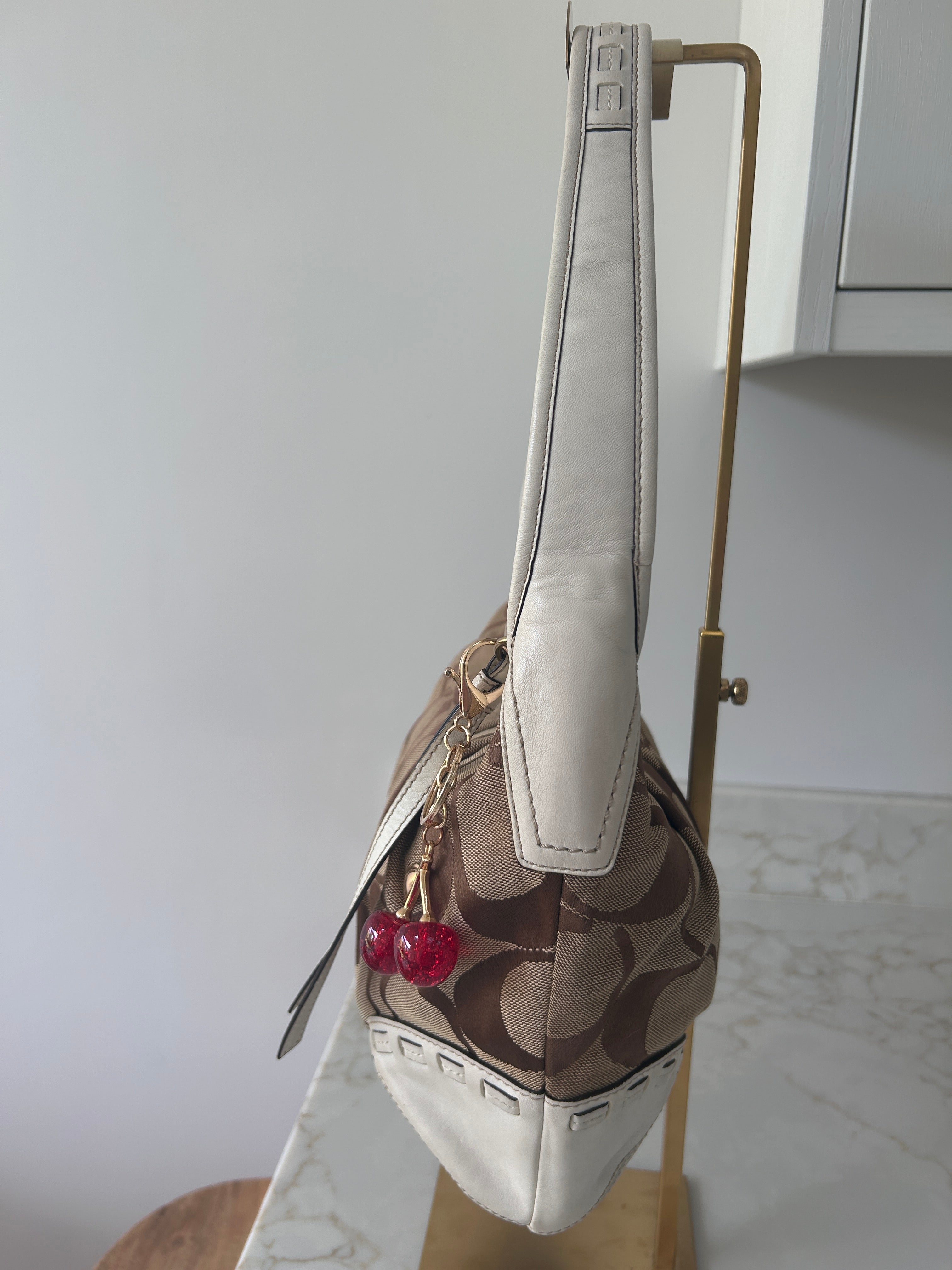 Vintage Coach Ergo pleated shoulder bag