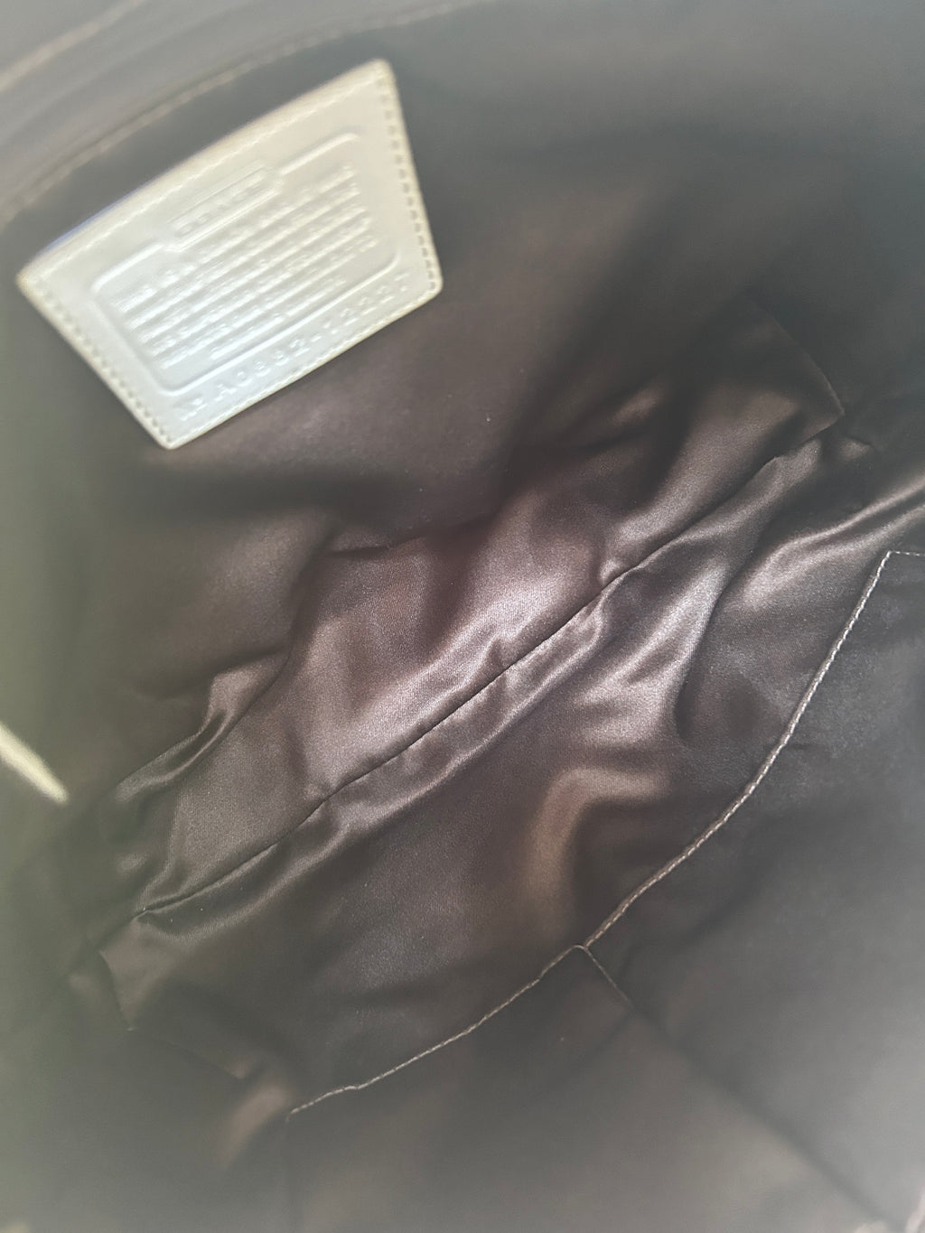 Vintage Coach Ergo pleated shoulder bag