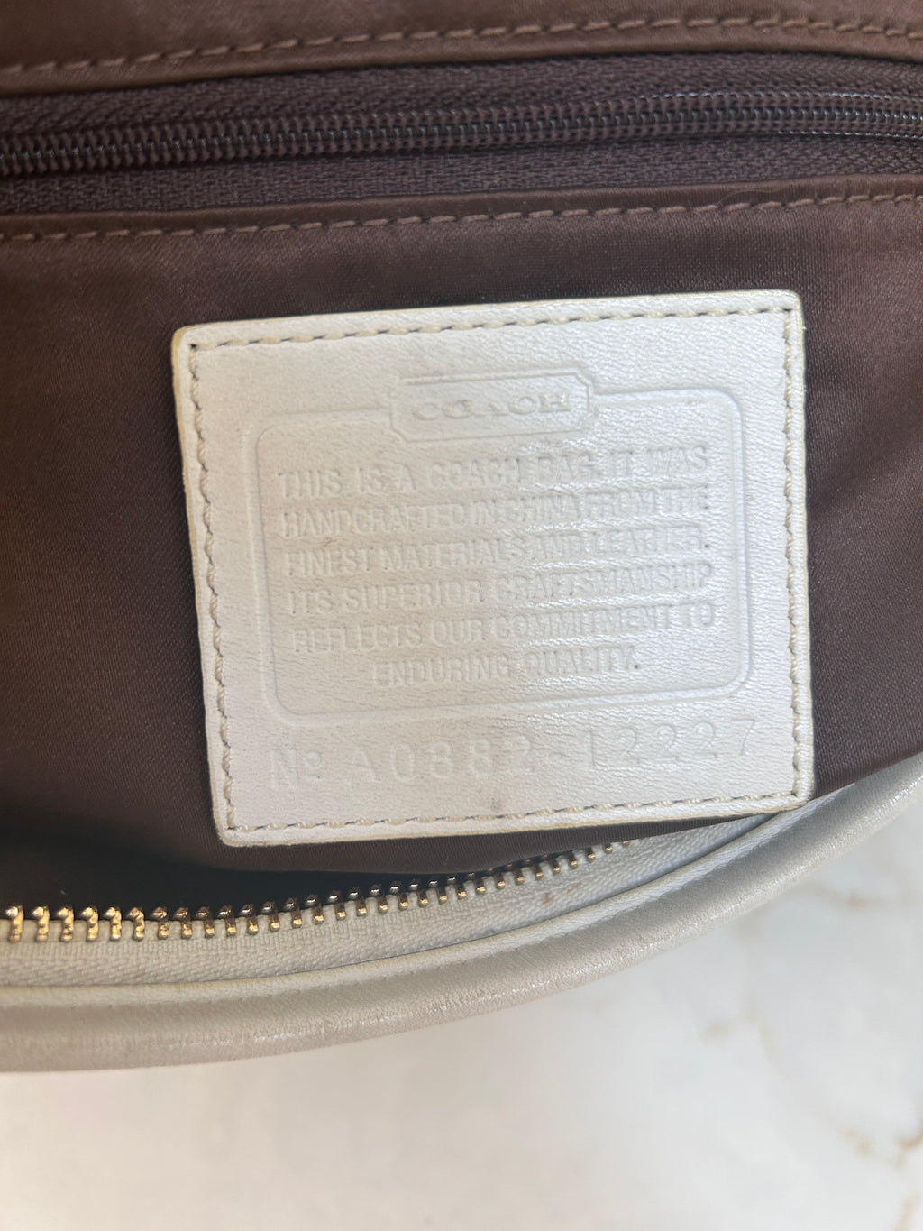 Vintage Coach Ergo pleated shoulder bag