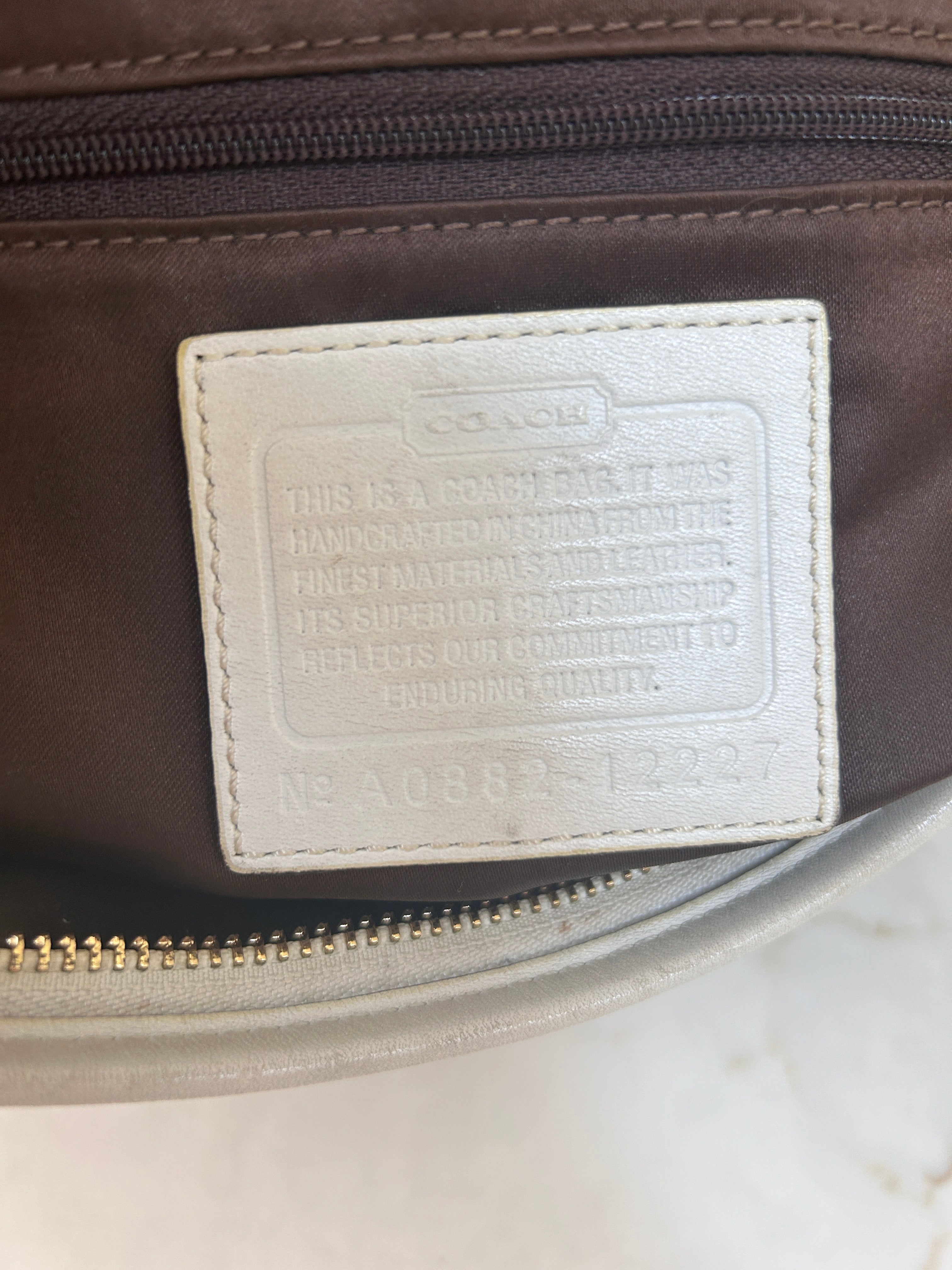 Vintage Coach Ergo pleated shoulder bag