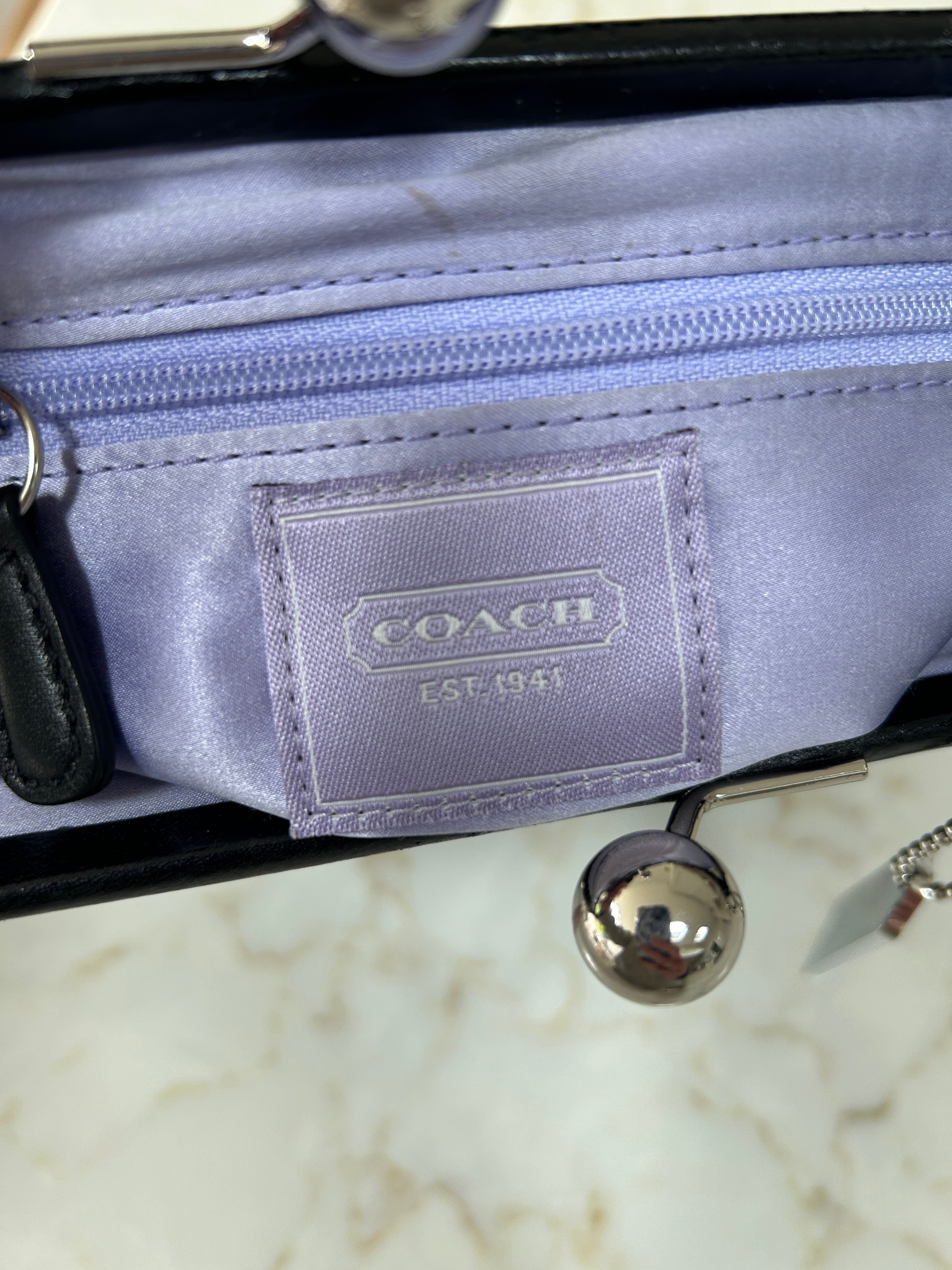 Vintage Coach rare Swarovski crystal kisslock handbag