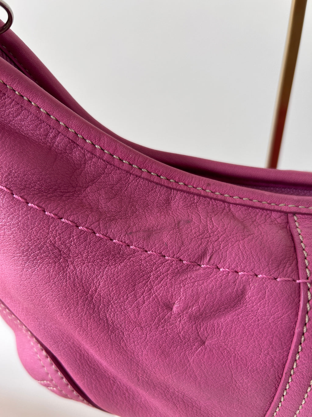 Vintage Coach pink leather Soho hobo small shoulder bag