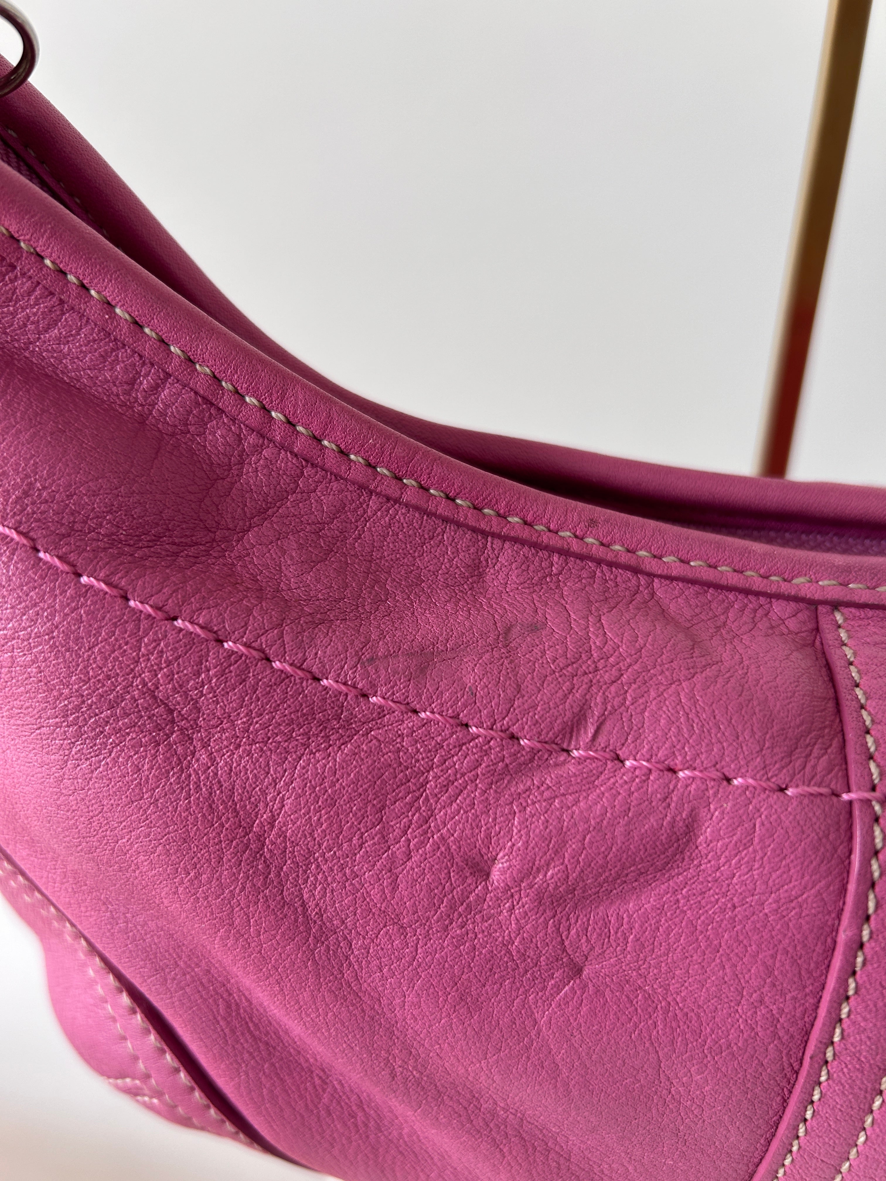 Vintage Coach pink leather Soho hobo small shoulder bag