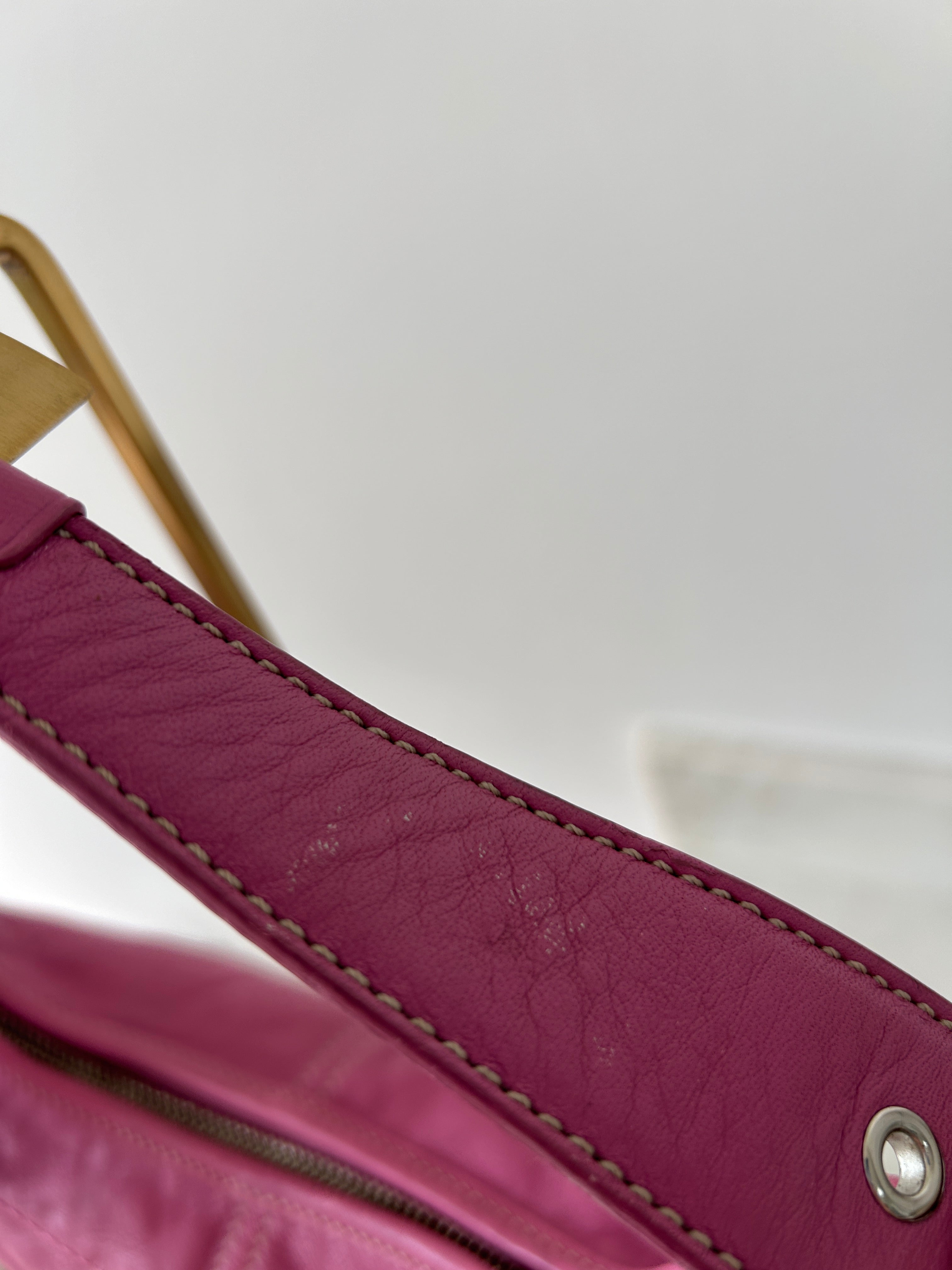Vintage Coach pink leather Soho hobo small shoulder bag