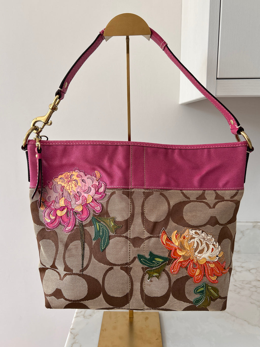 Vintage Coach rare floral shoulder bag