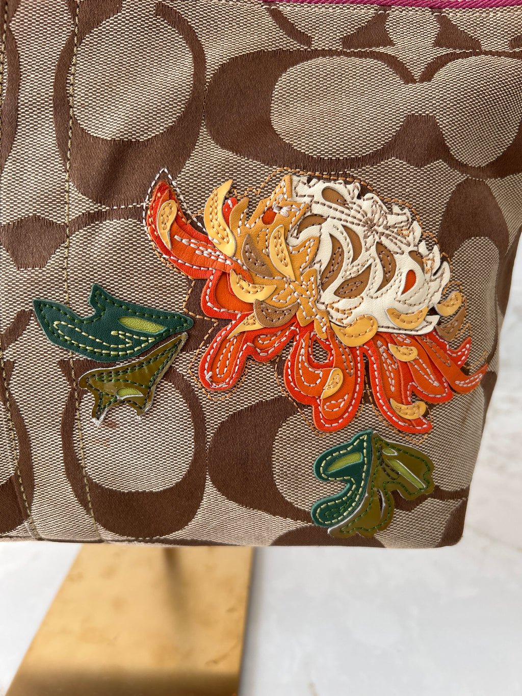 Vintage Coach rare floral shoulder bag