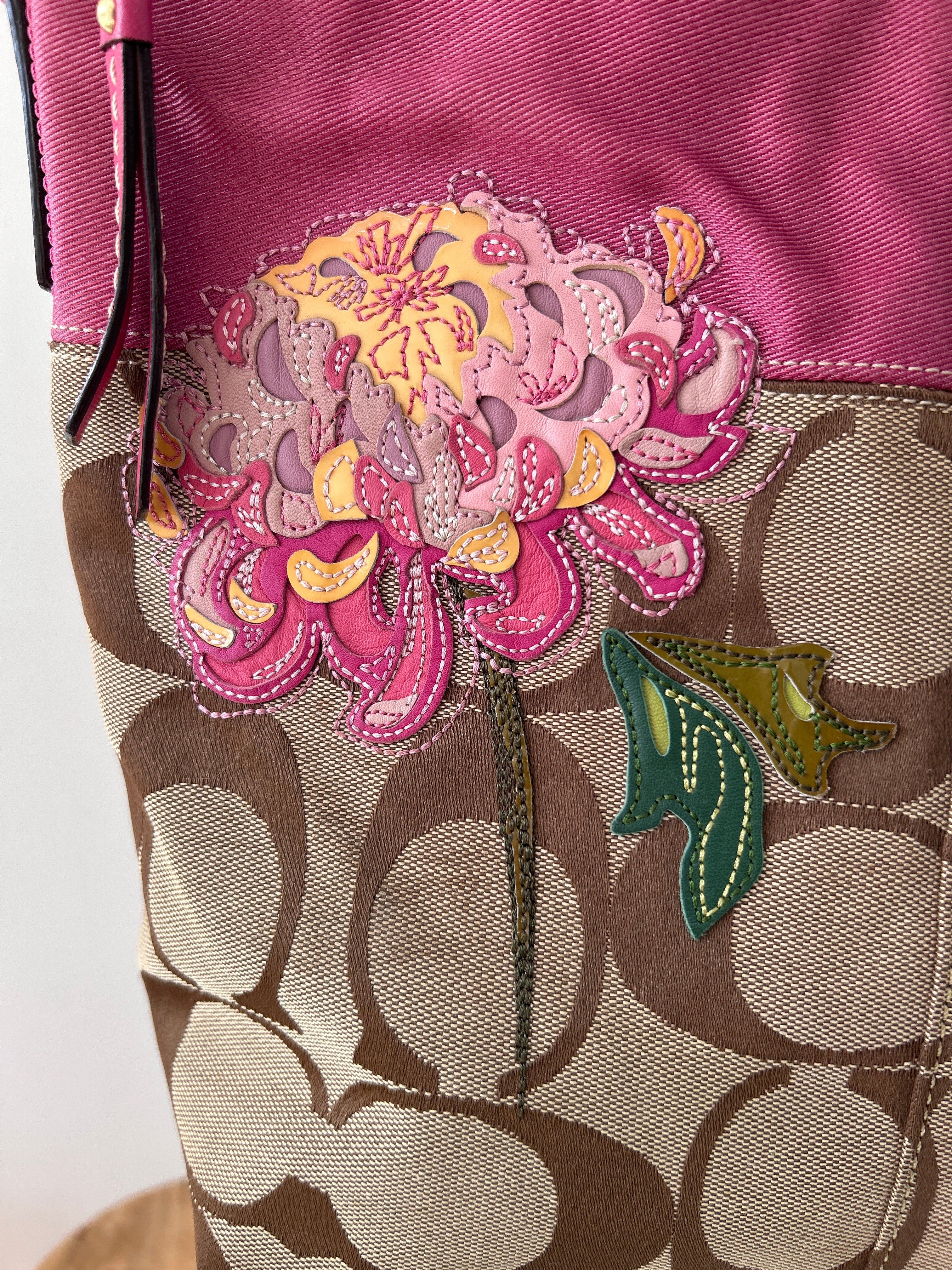 Vintage Coach rare floral shoulder bag