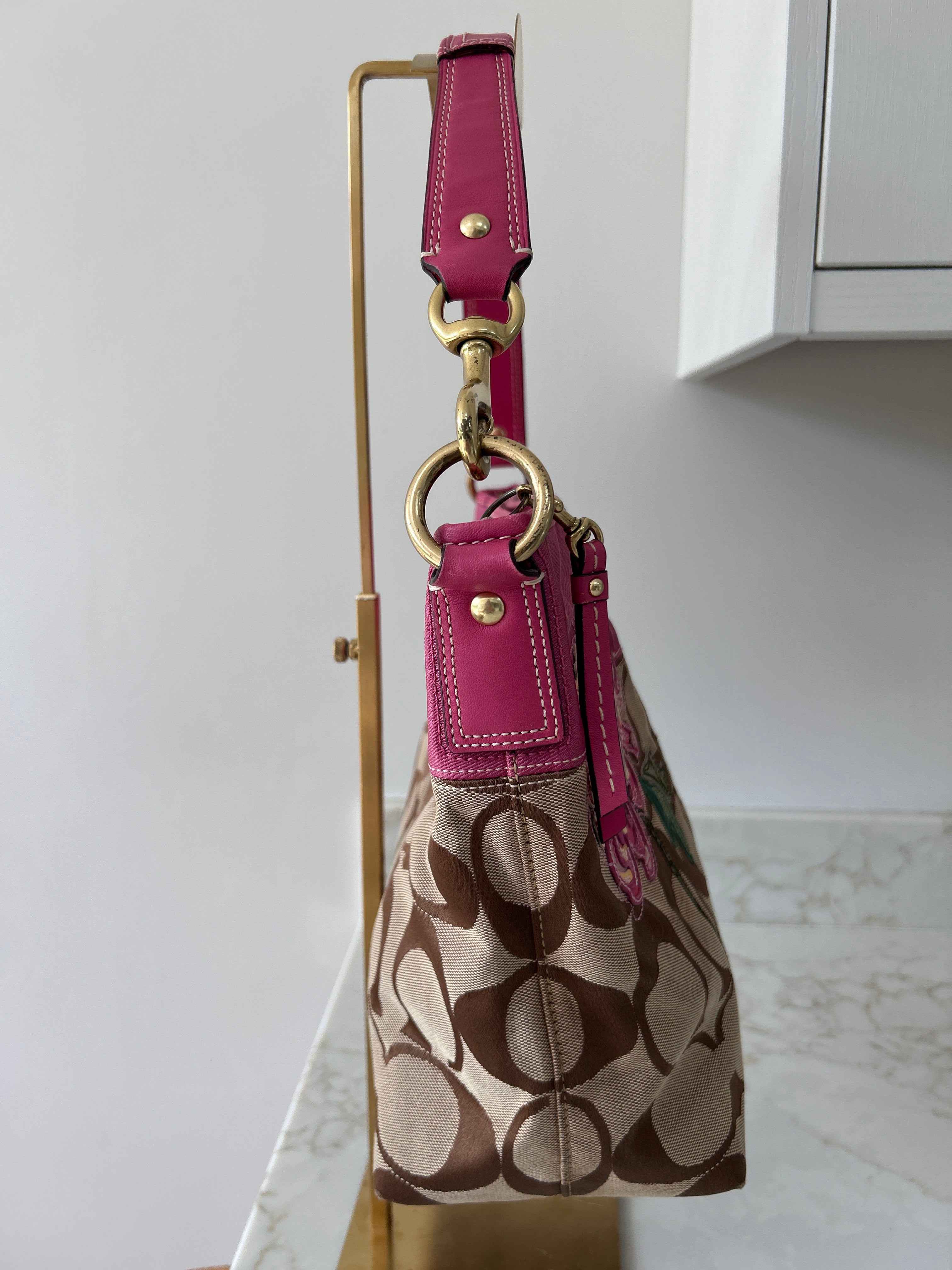 Vintage Coach rare floral shoulder bag
