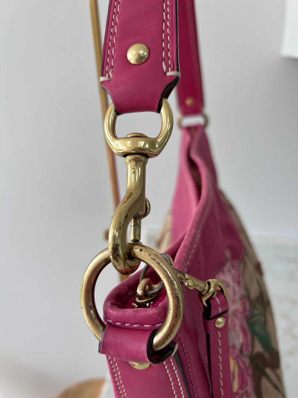 Vintage Coach rare floral shoulder bag