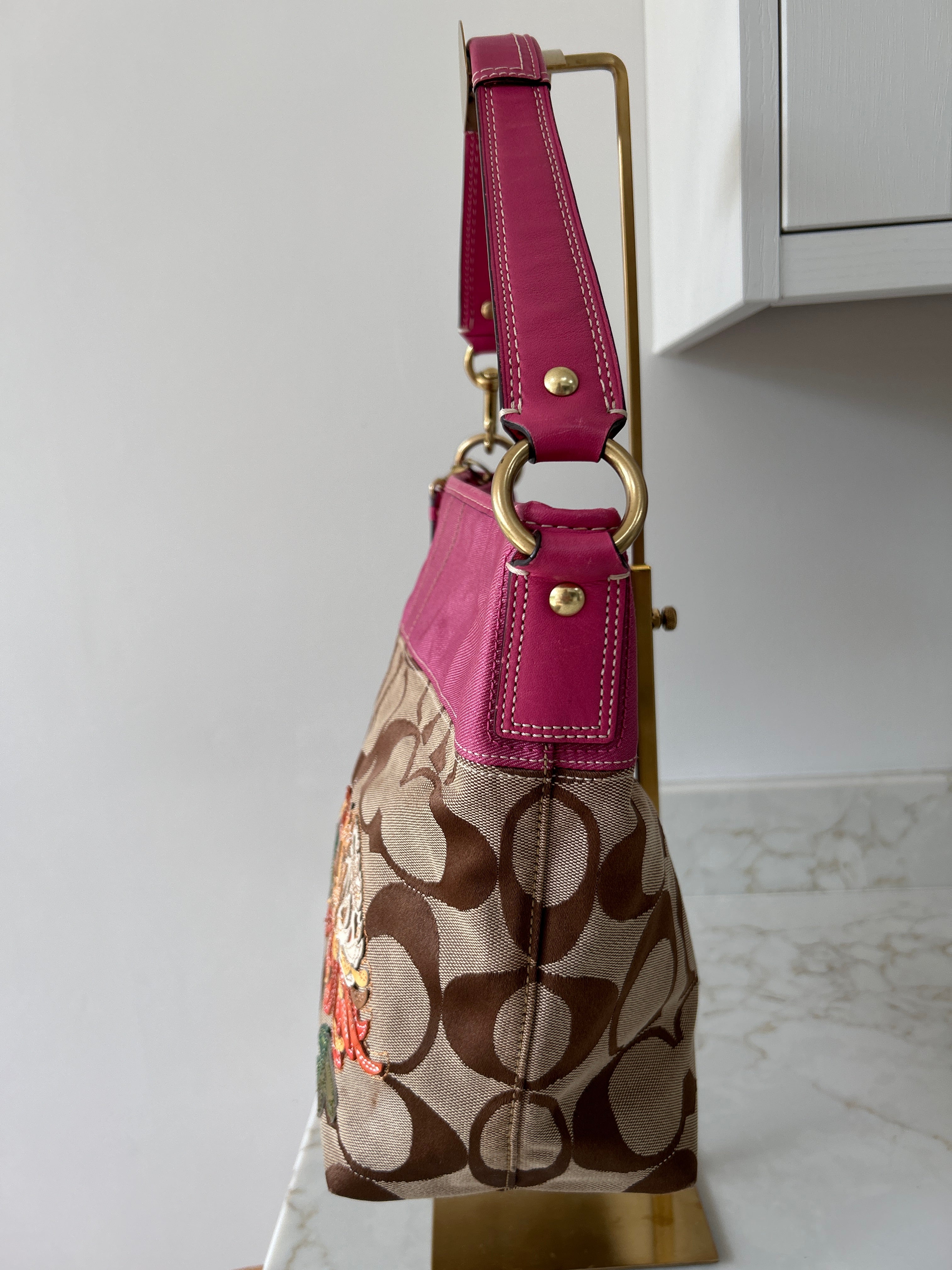 Vintage Coach rare floral shoulder bag