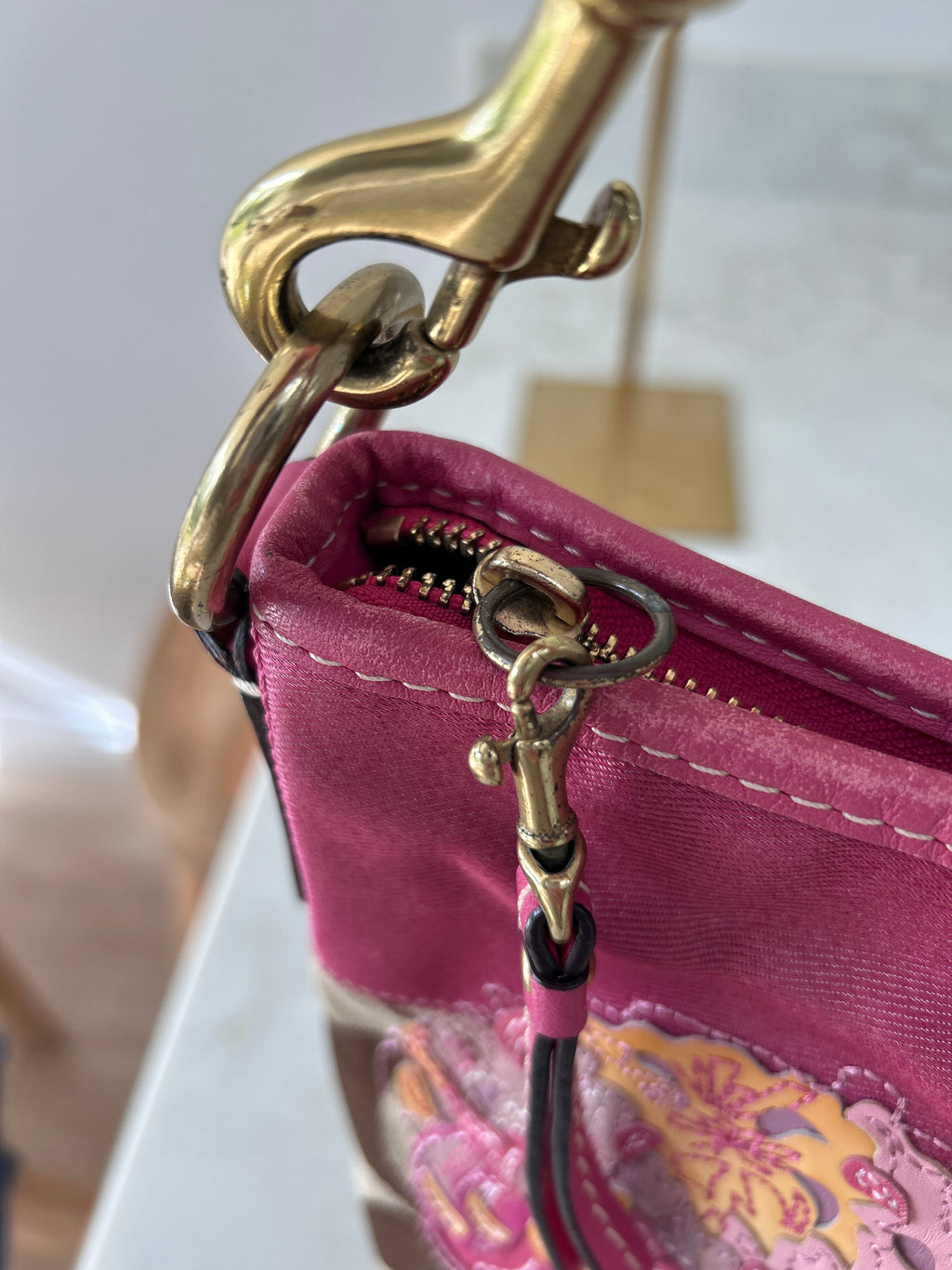 Vintage Coach rare floral shoulder bag