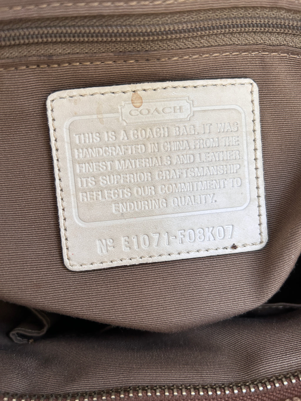 Vintage Coach Hamptons shoulder bag