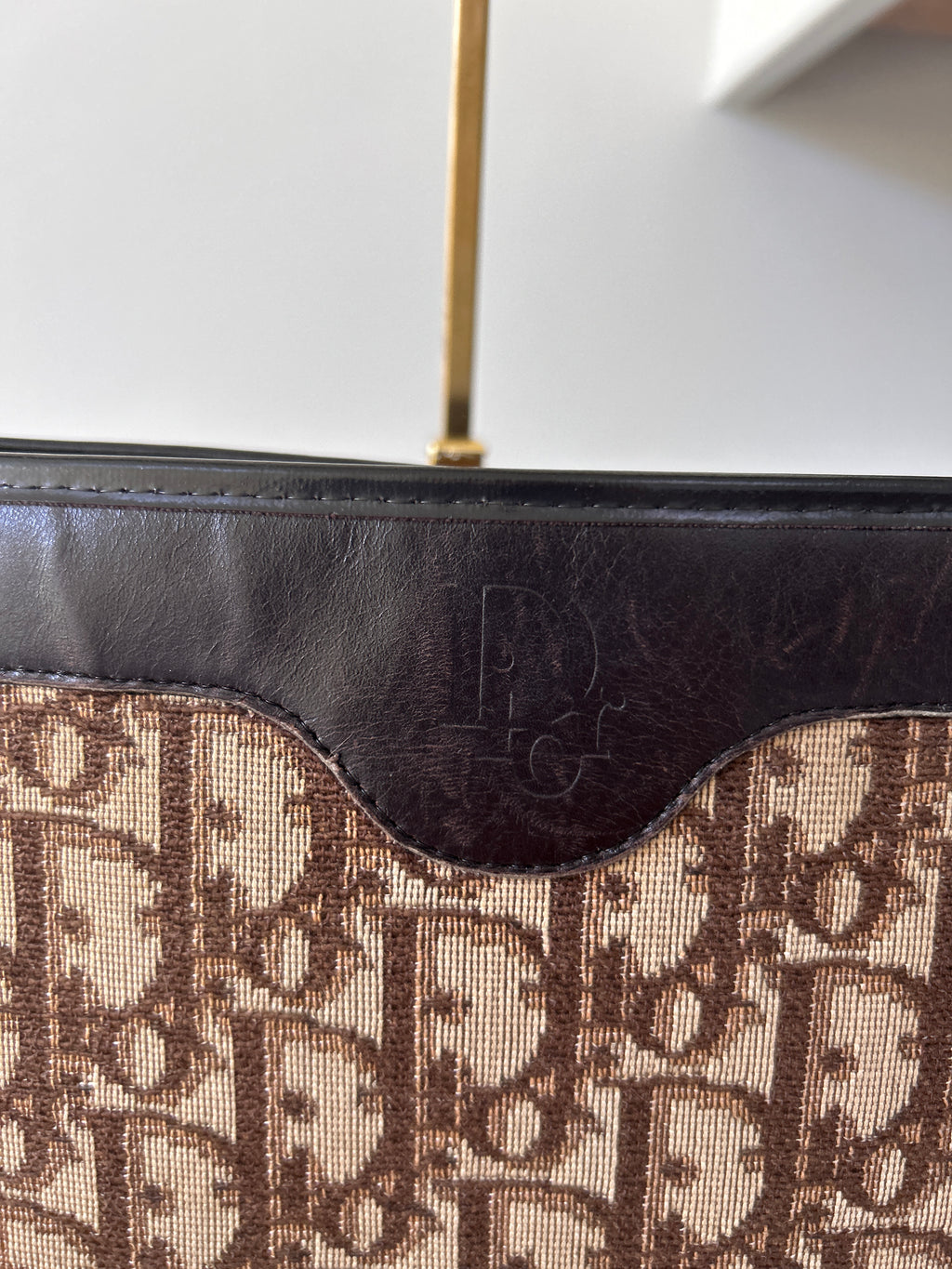 Vintage Dior trotter shoulder bag