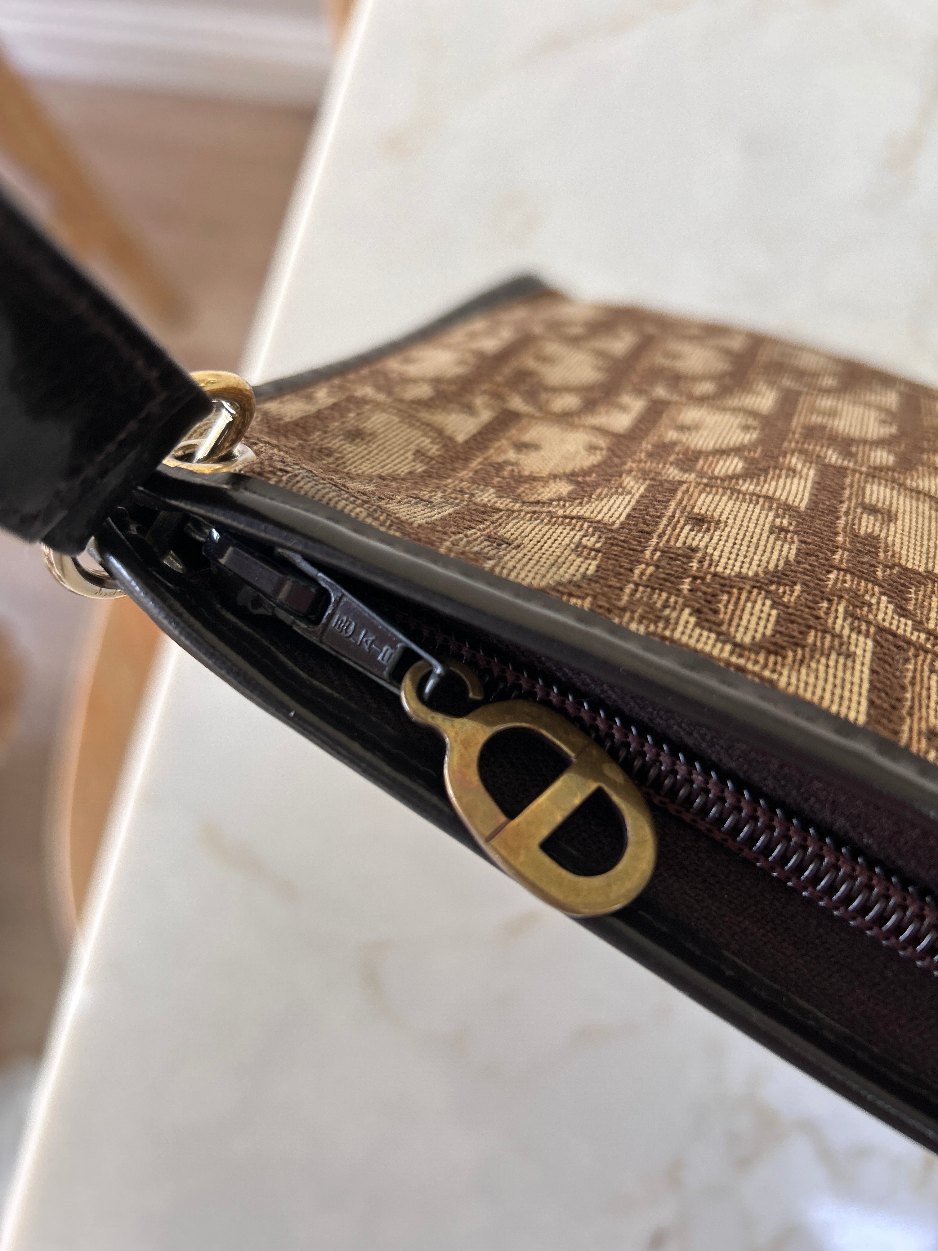 Vintage Dior trotter shoulder bag