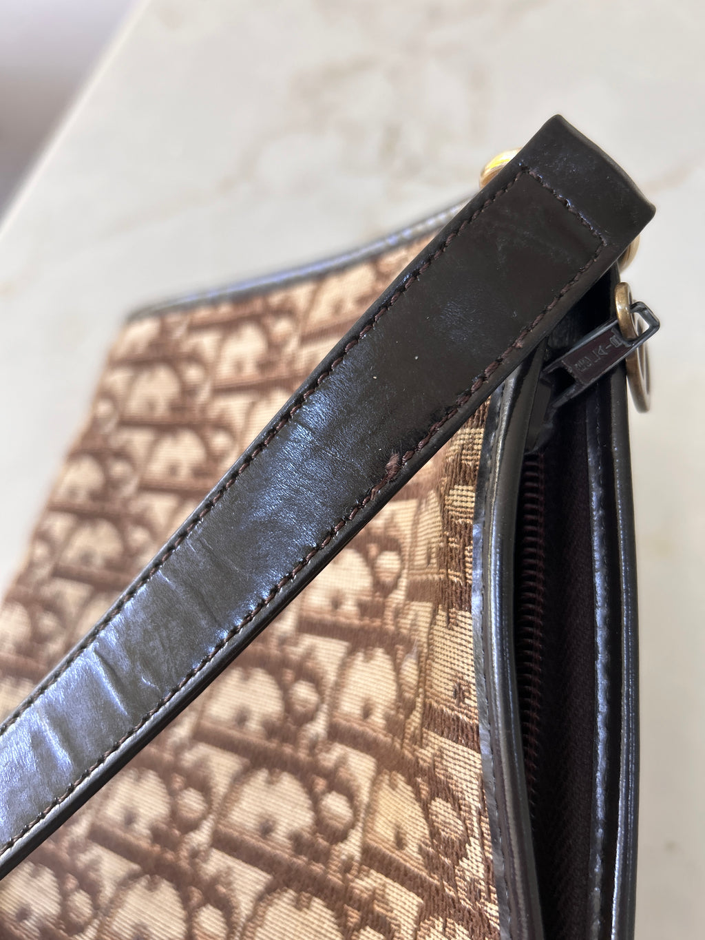 Vintage Dior trotter shoulder bag