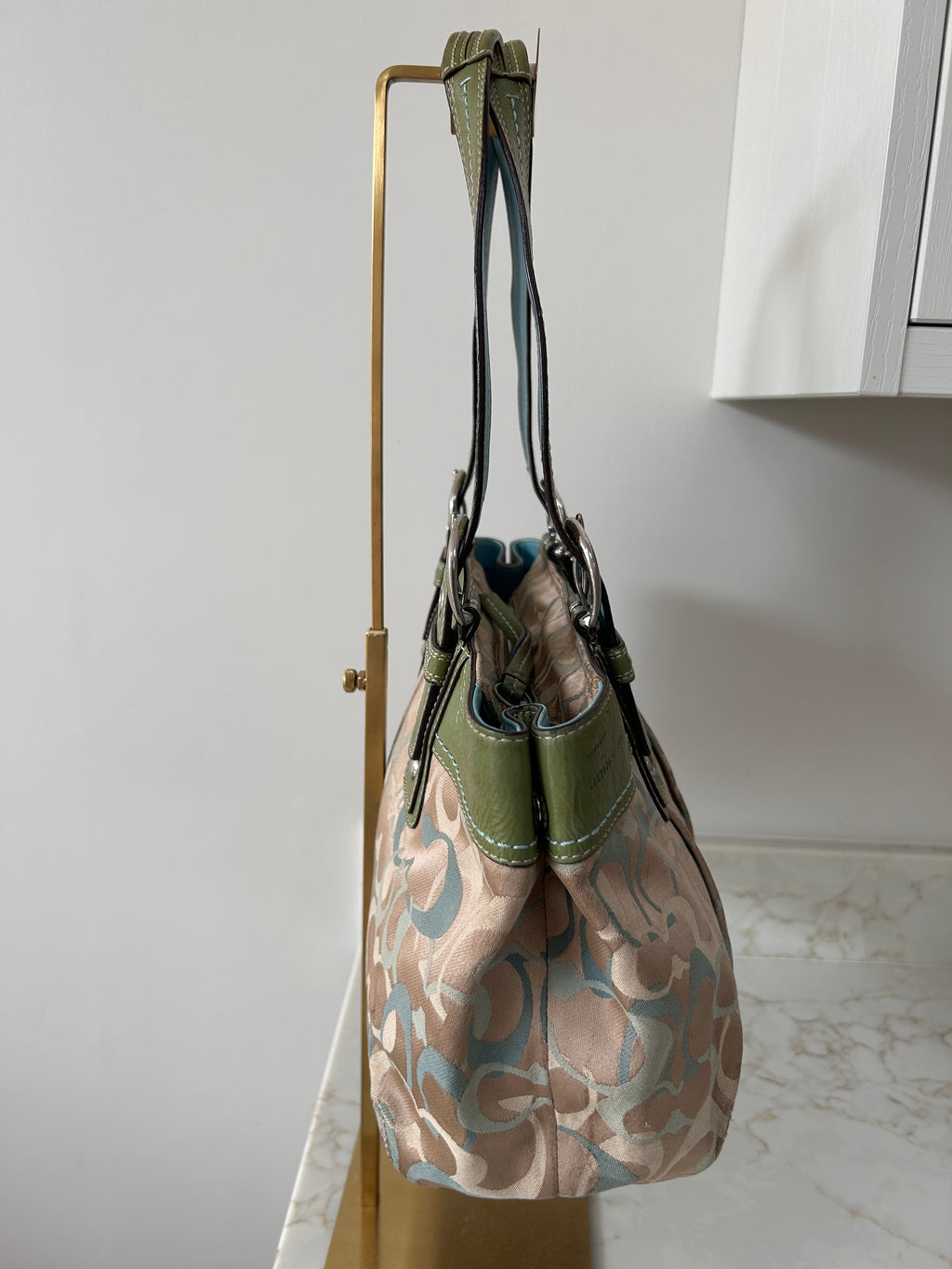 Vintage Coach optic monogram Soho tote shoulder bag