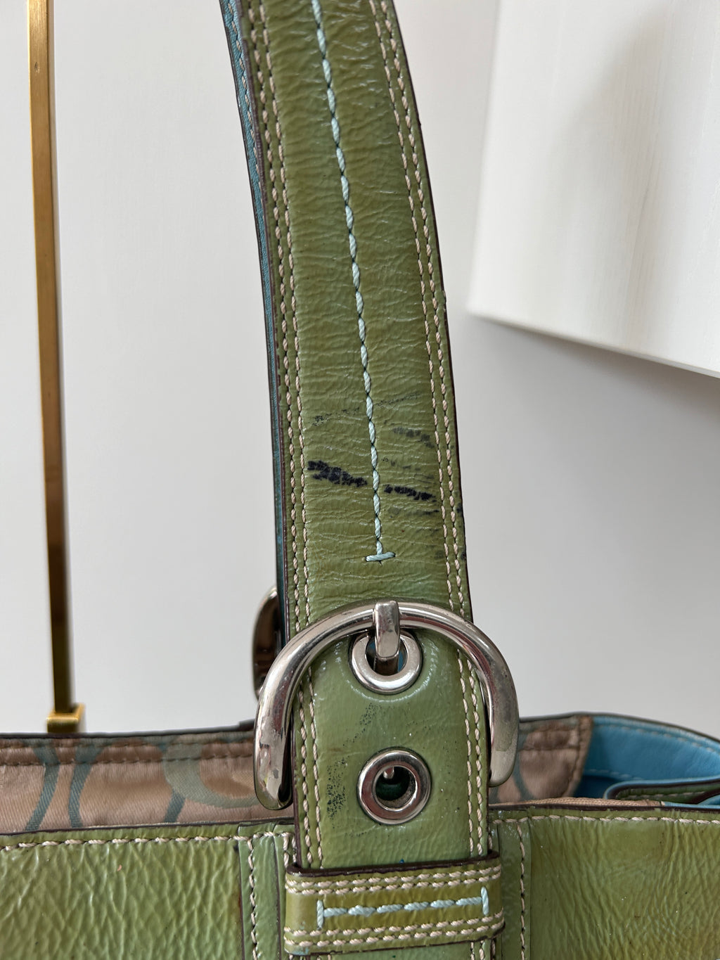 Vintage Coach optic monogram Soho tote shoulder bag