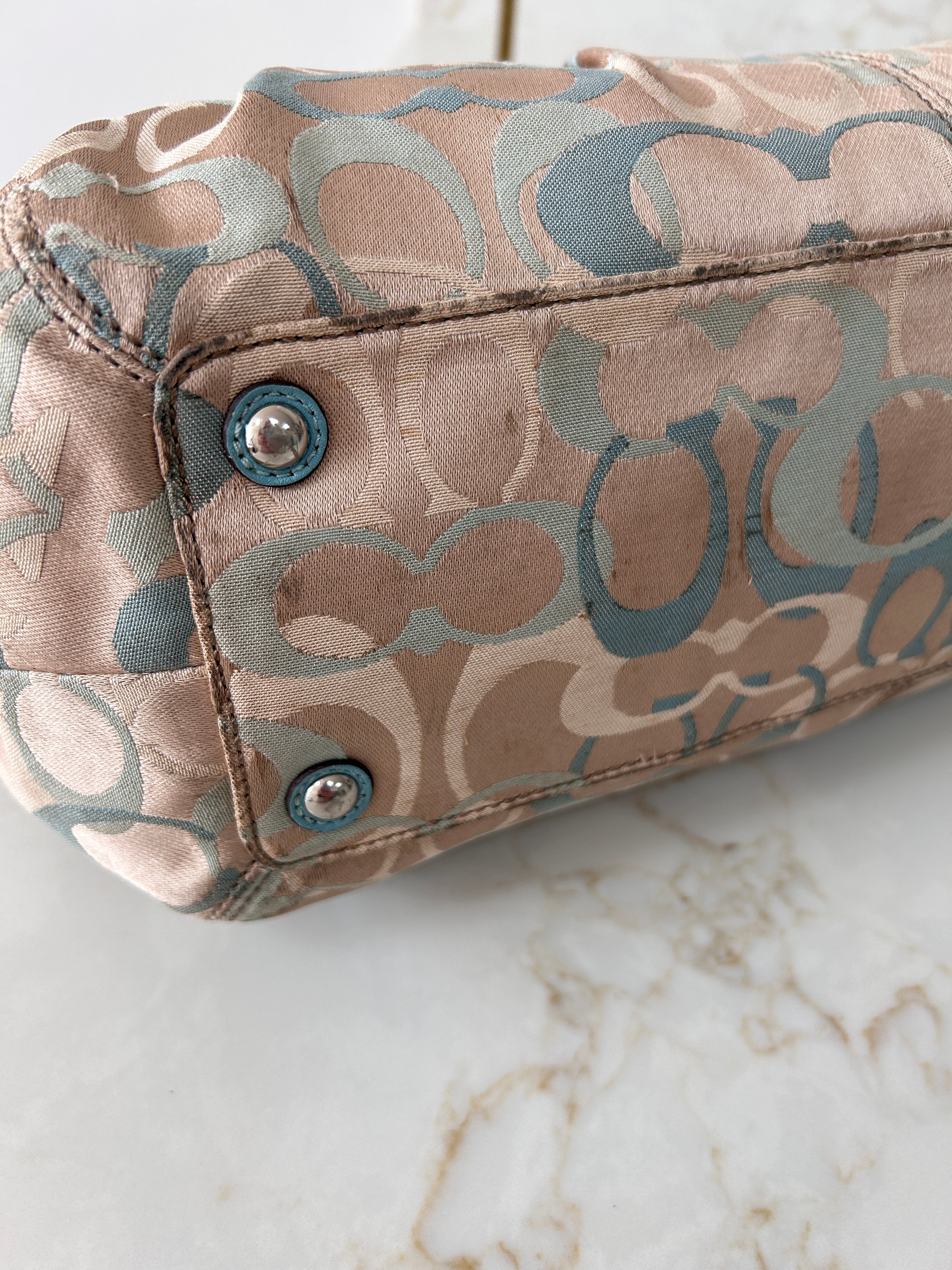 Vintage Coach optic monogram Soho tote shoulder bag