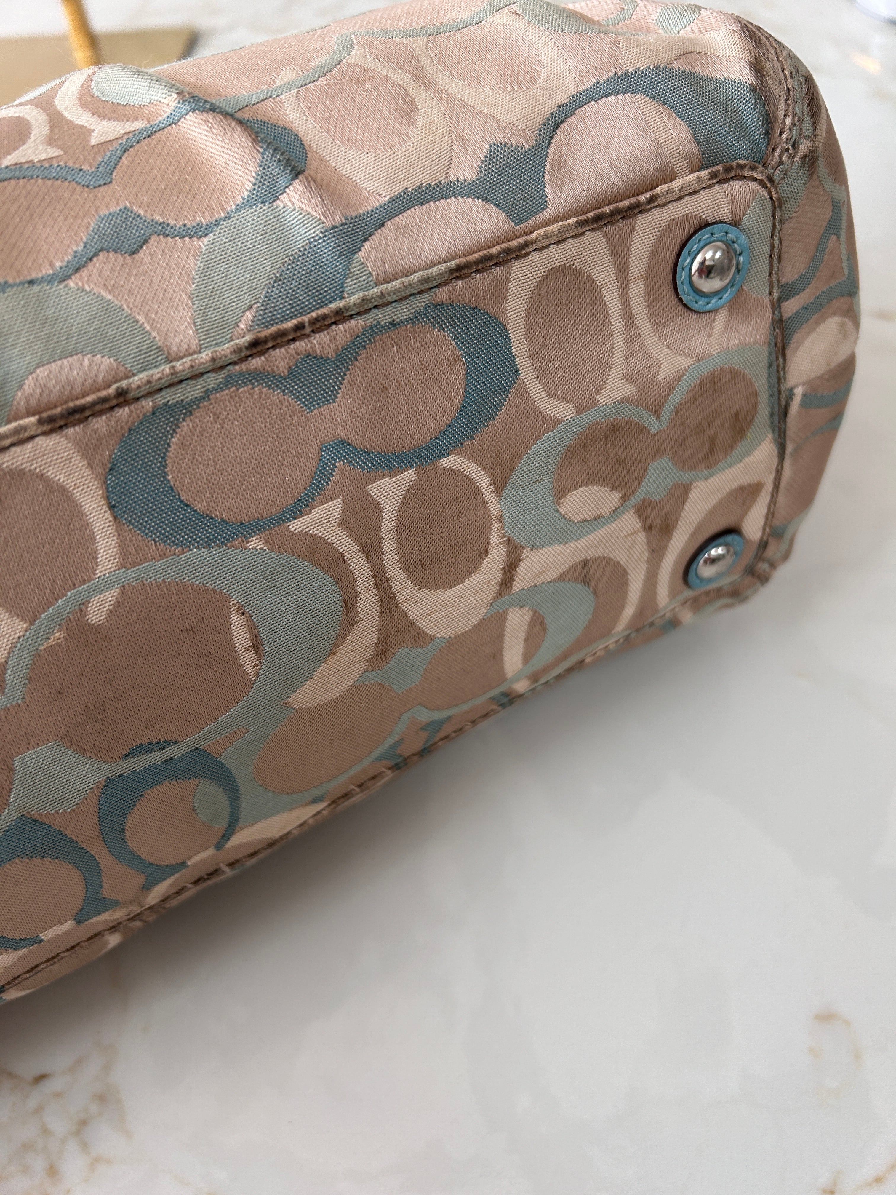 Vintage Coach optic monogram Soho tote shoulder bag
